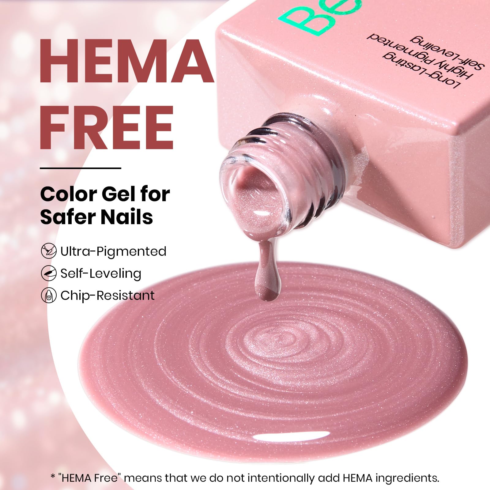 Beetles Blushing Haze Pink Cat Eye Gel Nail Polish 15ML Glitter Gel Polish Magnetic Translucent Glassy Effect