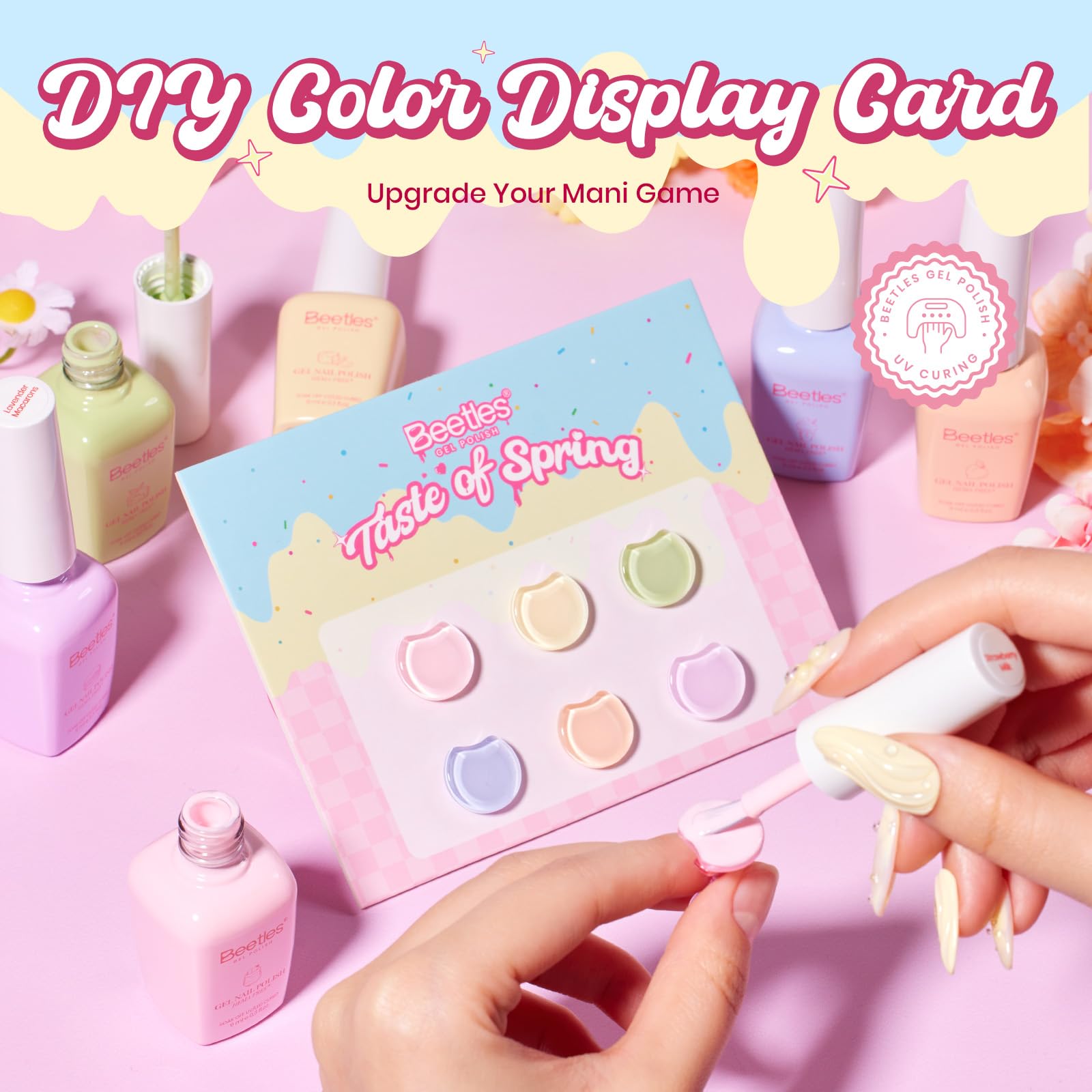 Beetles Pastel Gel Polish Set - Taste of Spring Colleciton, 6 Easter Colors Spring Nails