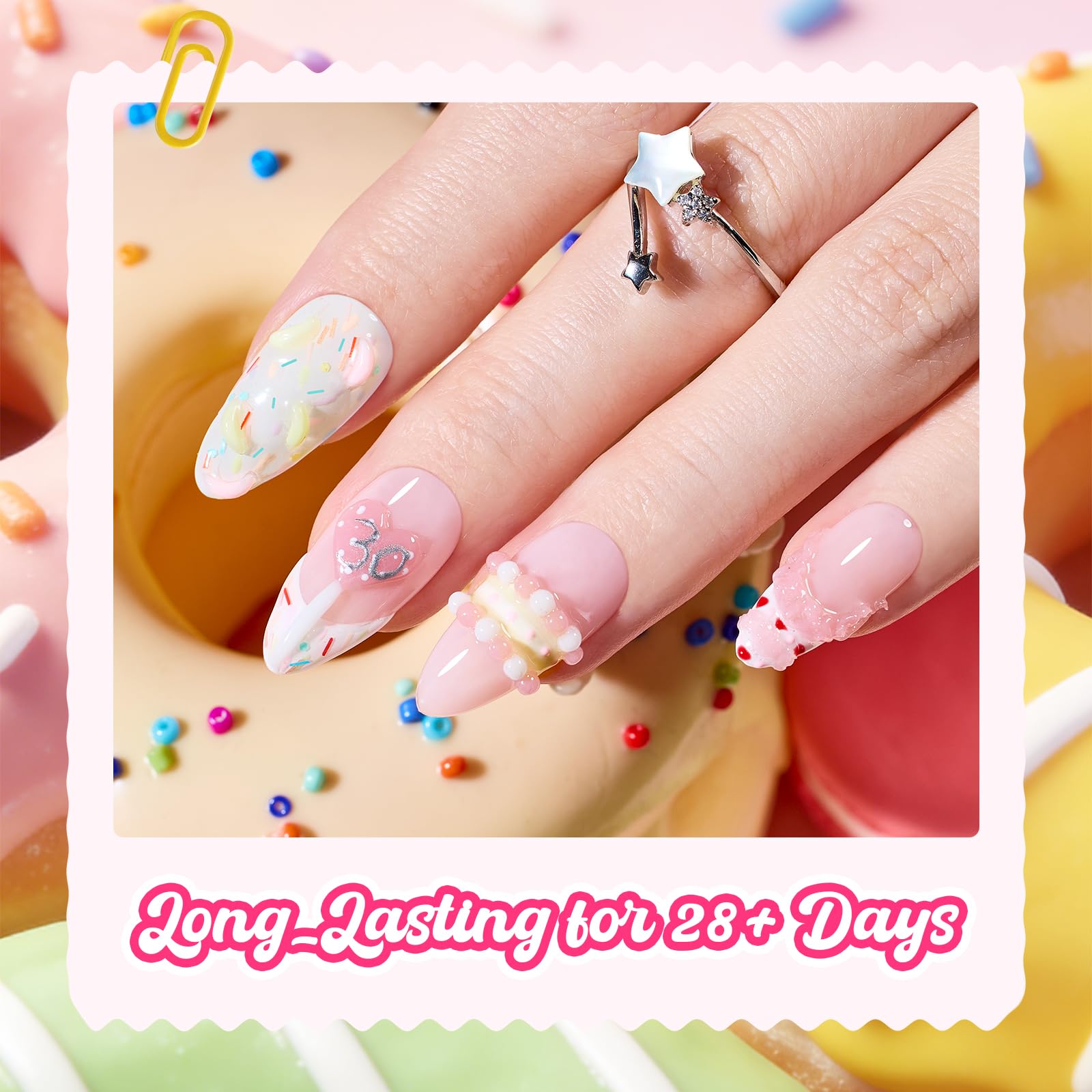 Beetles Glitter Top Coat Gel Polish Spring Limited - Confetti Fantasy Sprinkle Glitter Gel Top Coat 15ml