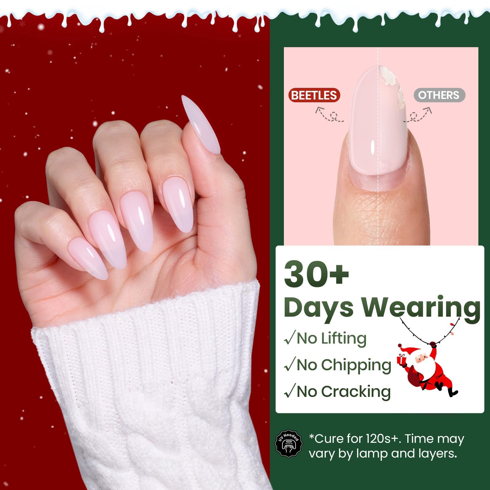 Beetles Christmas Limited Hard Gel Kit 3 Colors 9 in 1 Nail