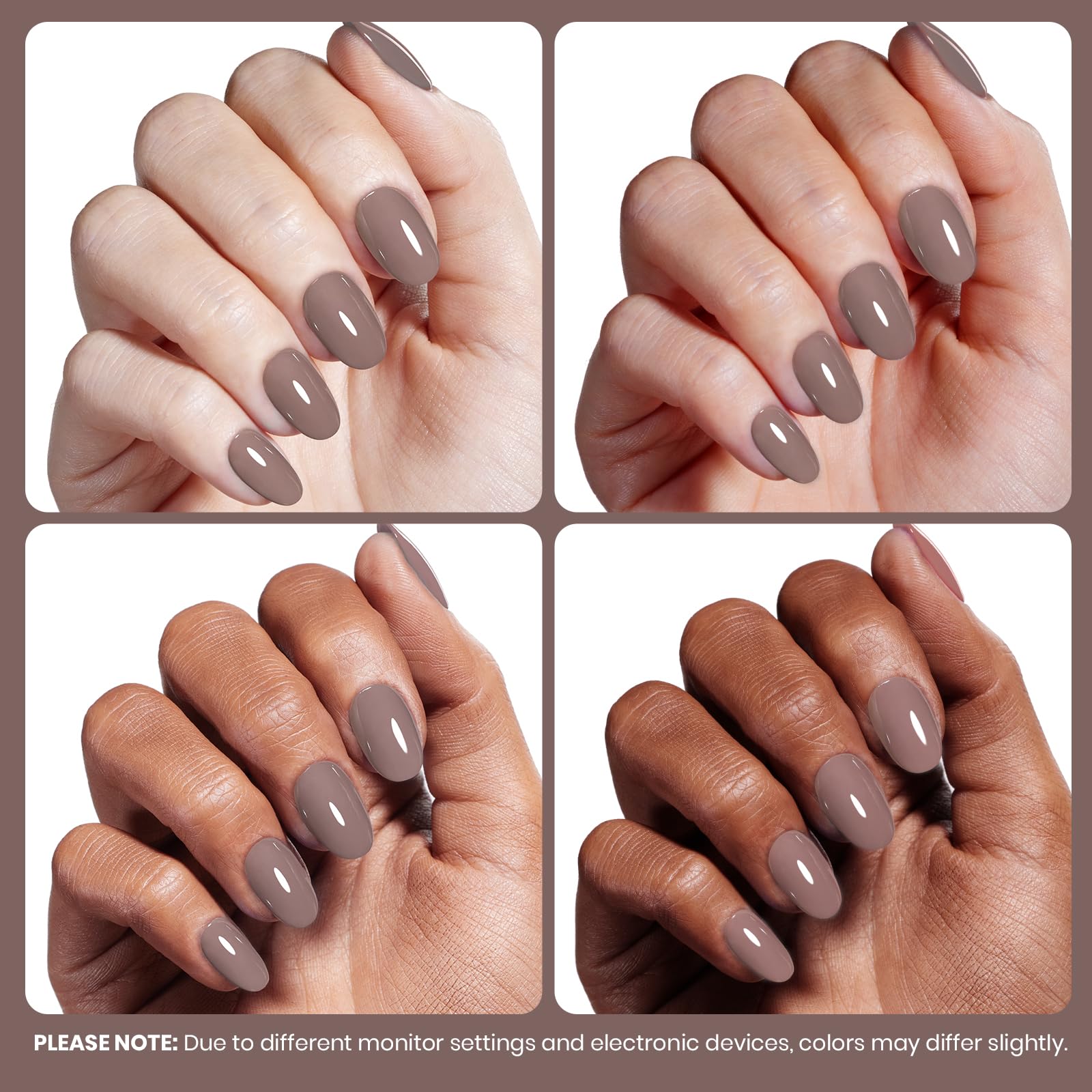 Hema - Free Latte Routine - 15ML Chocolate Brown Color Gel Nail Polish