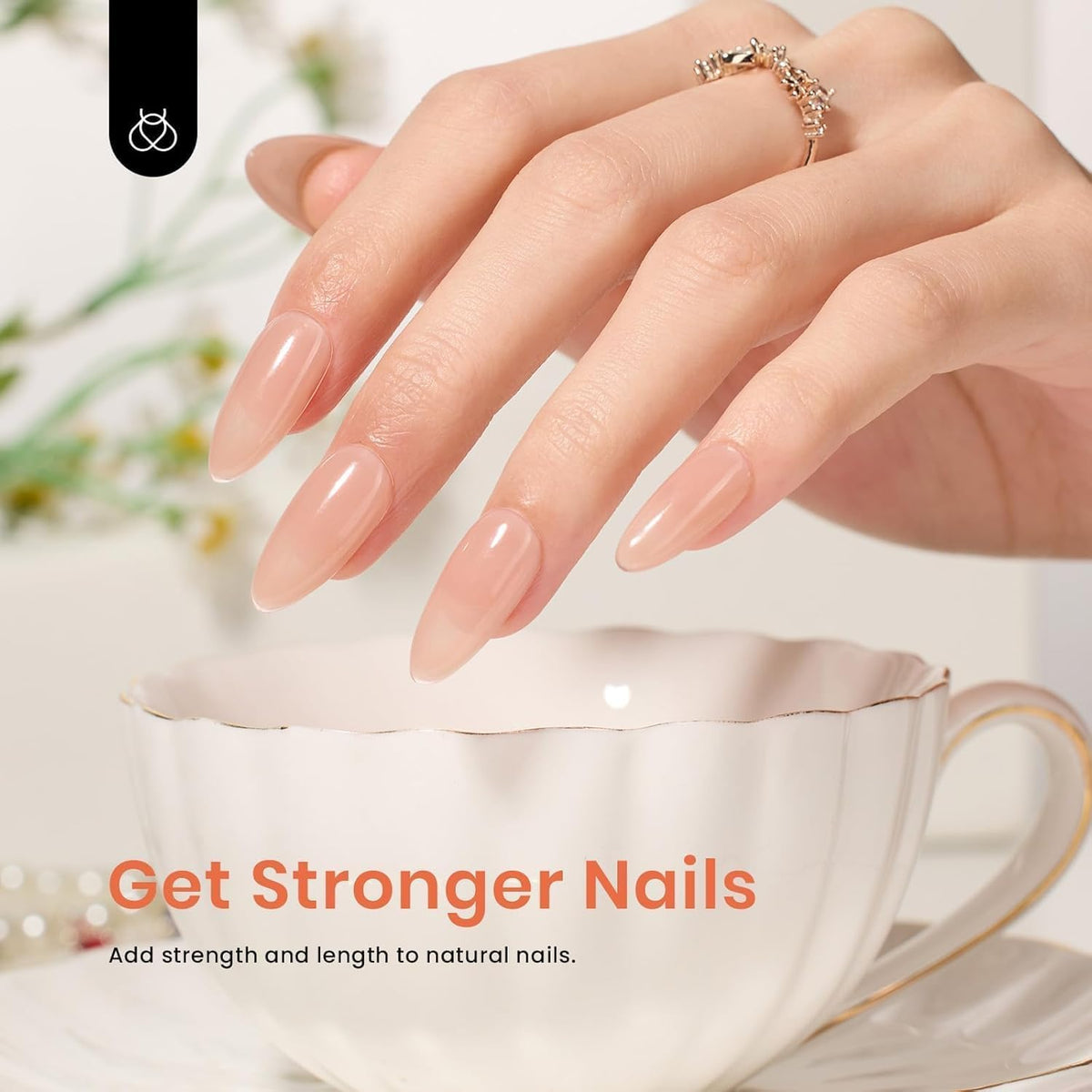 Beetles Builder Gel for Nails, 0.51 fl oz Caramel Nude Brown Building Gel, 8 in 1 Nail Strengthening Apex Building Extension for Beginner DIY Salon at Home, UV & LED Lamp Needed