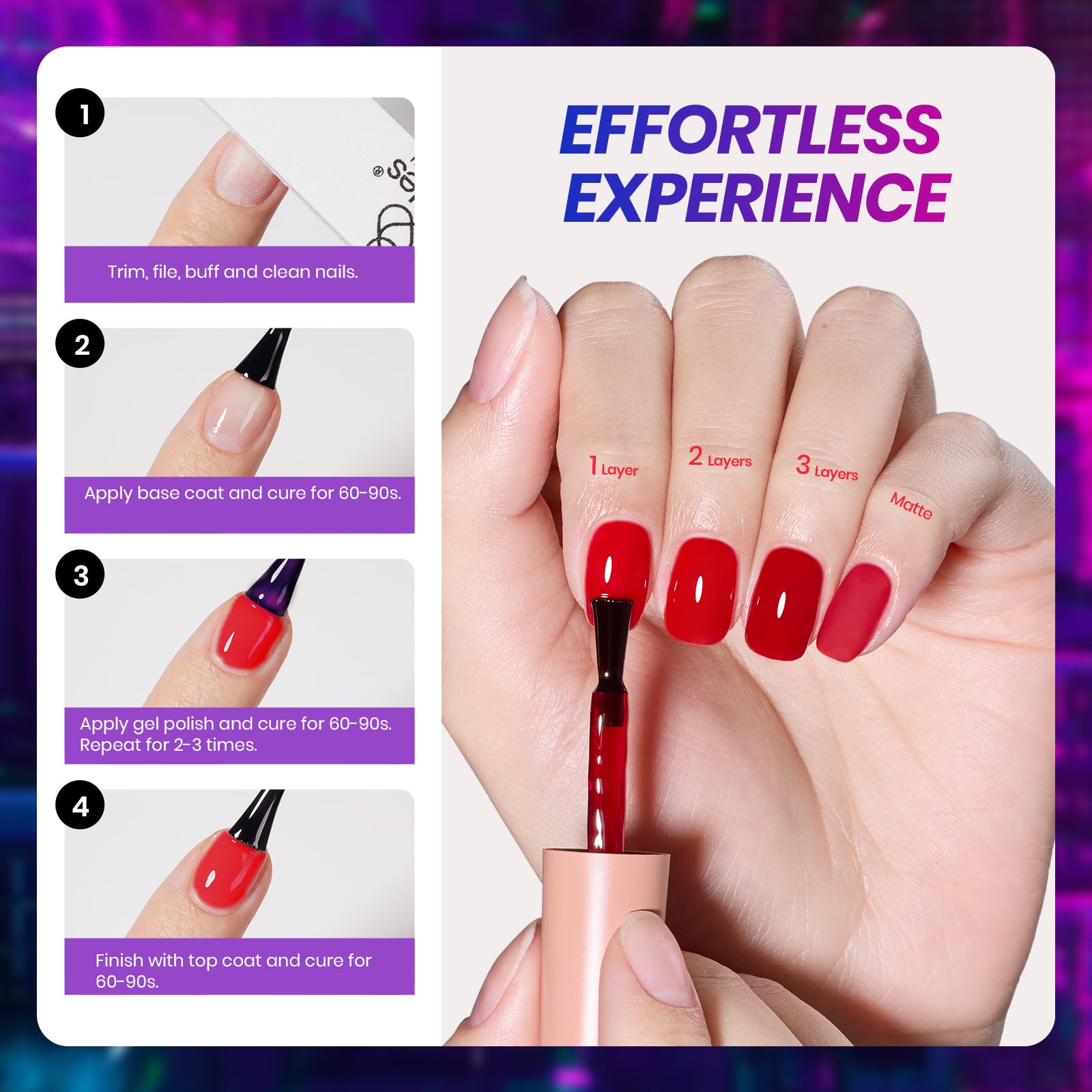 Beetles Gel Polish Vivid Noel Jelly - 6 Colors Christmas Nail Kit