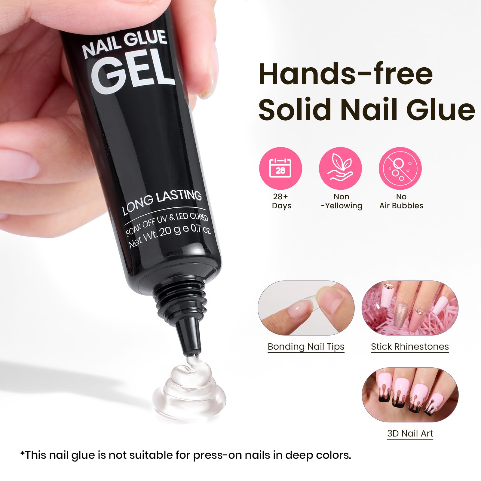 Beetles Tipex Gel Nail Kit Short - 224 Pcs 16 Sizes Pre-Building Pre-Etched False Nail Tips