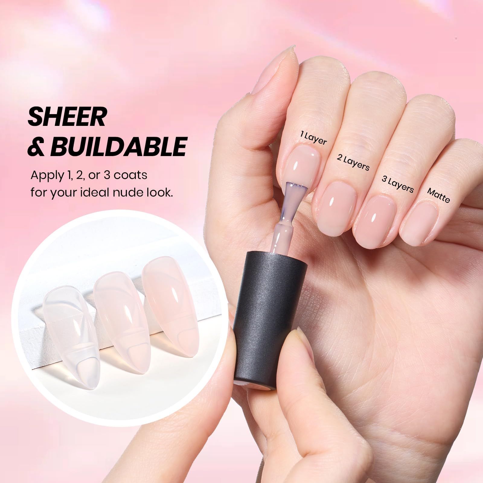 French Manicure Kit - White Nude Pink Gel Nail Polish