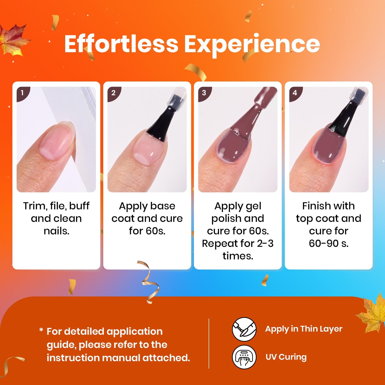 Beetles Gel Polish Manhattan Collection - 20 Colors Burgundy Red Brown Gold Champagne Glitter Fall Set