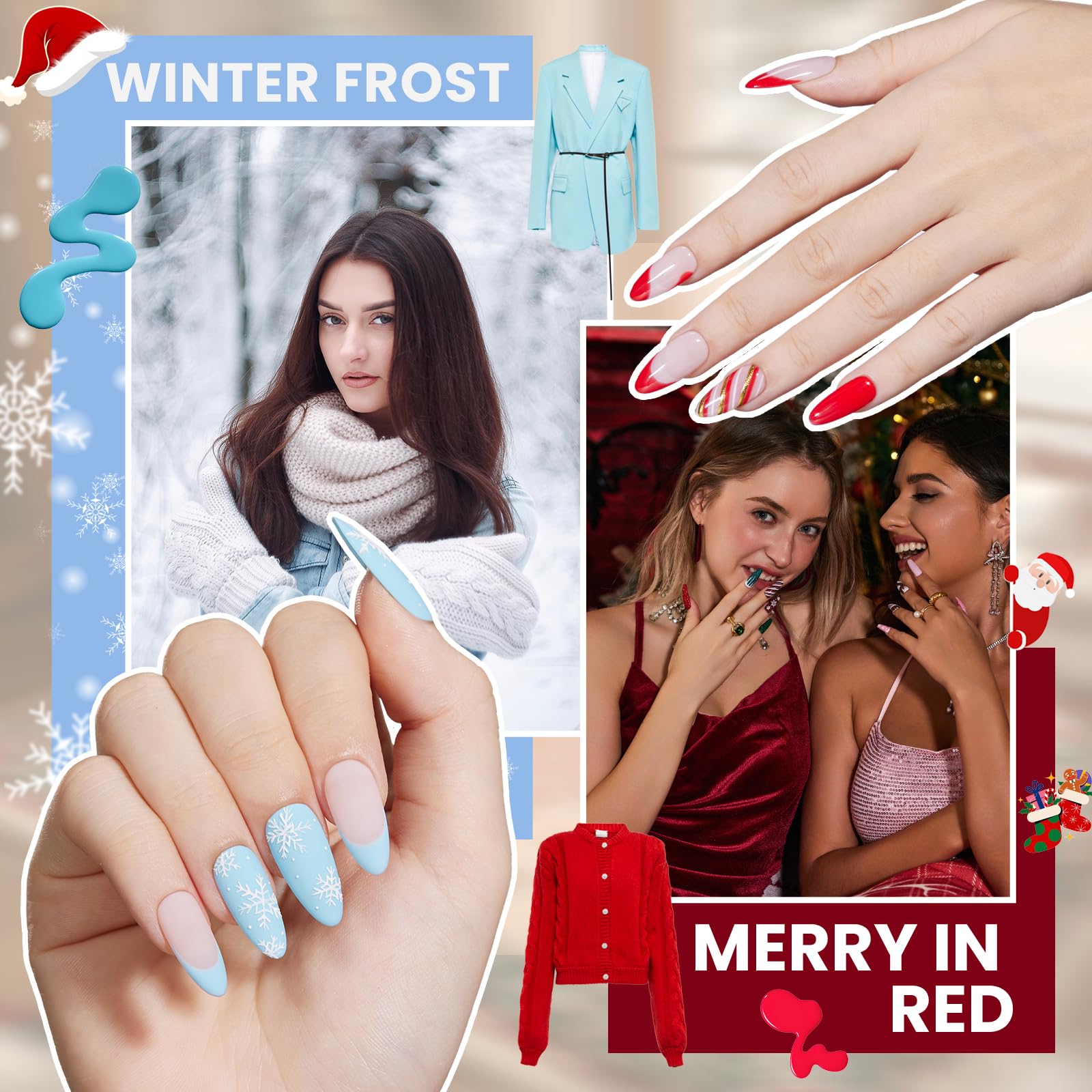 Beetles 55 Pcs Gel Nail Polish Kit with U V Ligh - 32 Color Gel Nail Kit Christmas Gifts