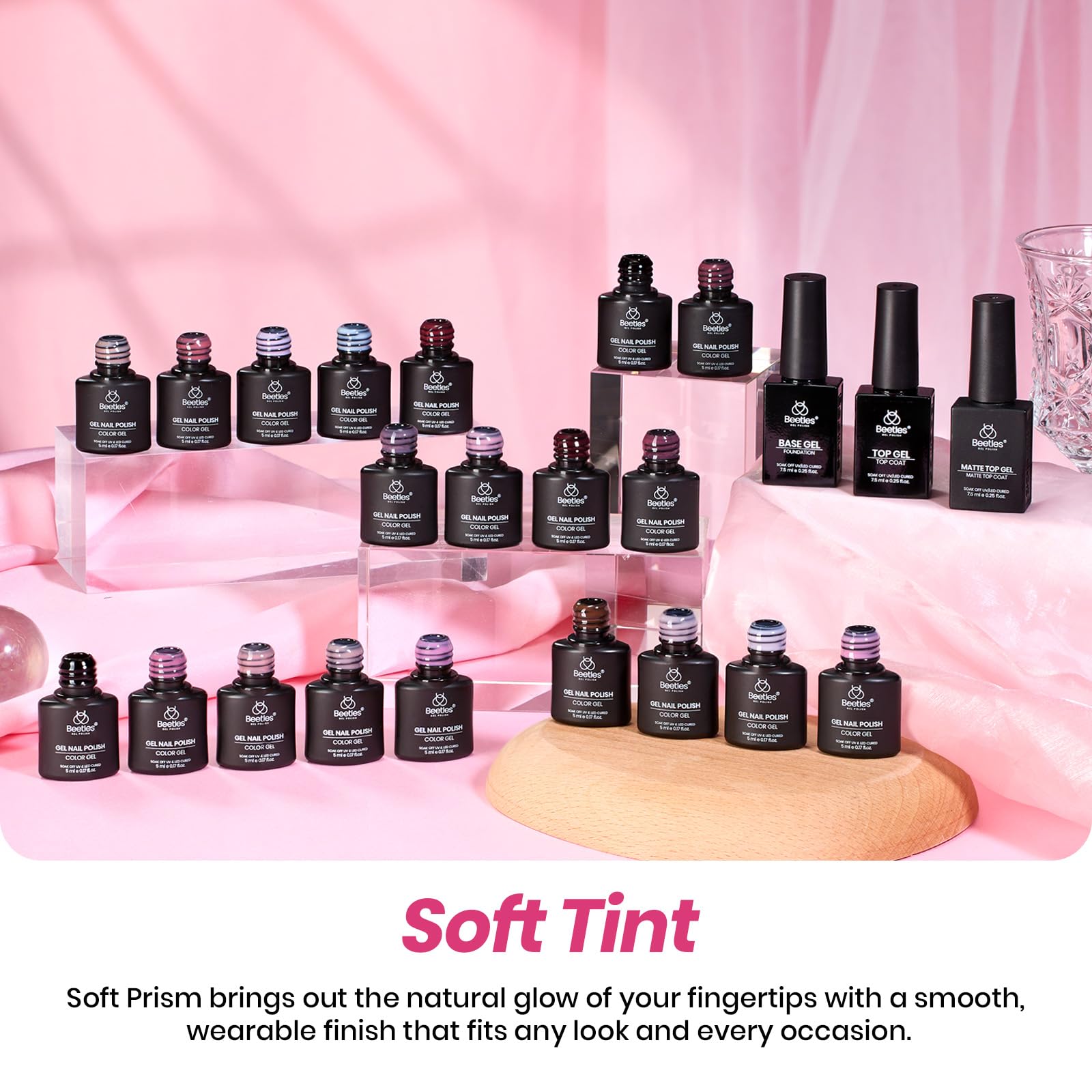 Translucent Tinted Crystal Finish 20 Colors Jelly Nude Nail Gel Nail Polish Set
