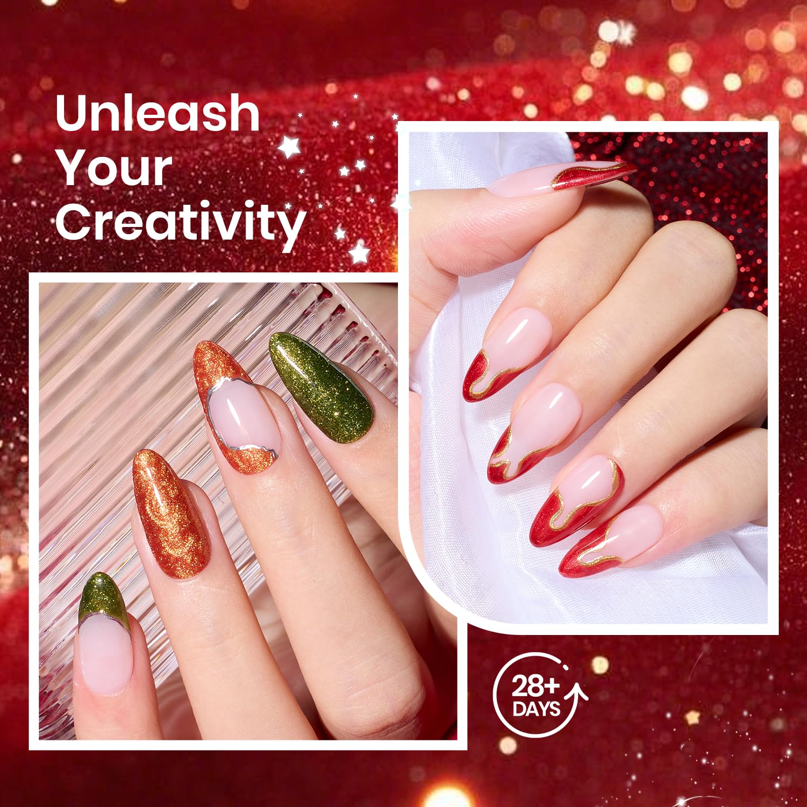 Glamour Era - 6 Colors Fall Glitter Gel Nail Polish Set