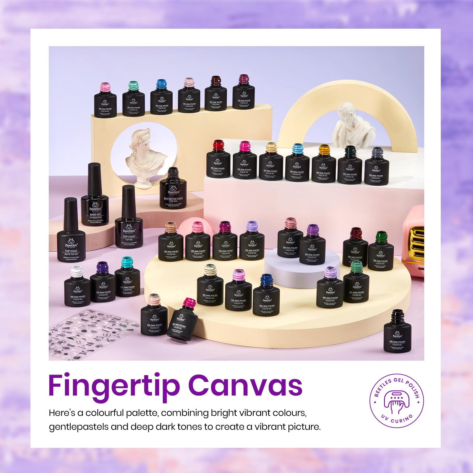 Beetles Gel Polish Winter Gel Nail Polish Set 32 Colors All Seasons Kit with Base Top Coat UV LED Needed Gifts