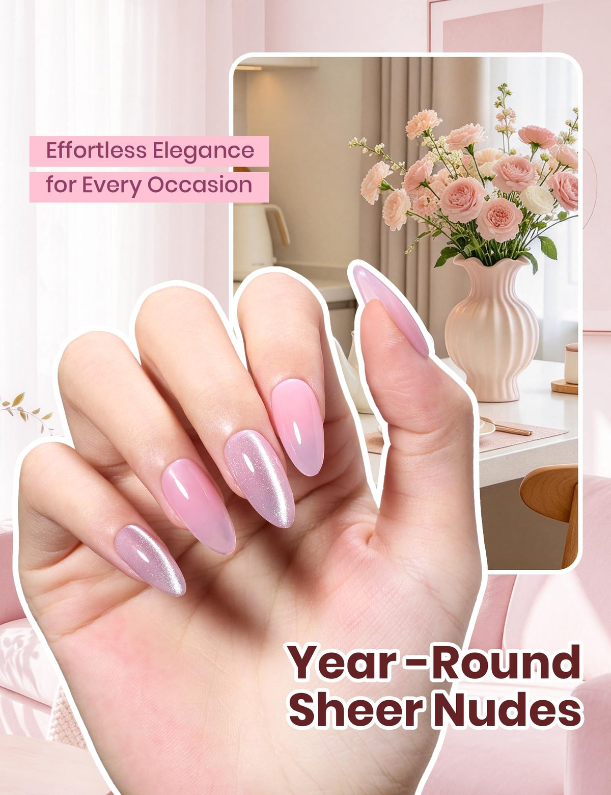 Ever Sheer | Beetles 30 Colors Jelly Gel Polish Set HEMA Free & TPO Free 10ML Ever Sheer Gel