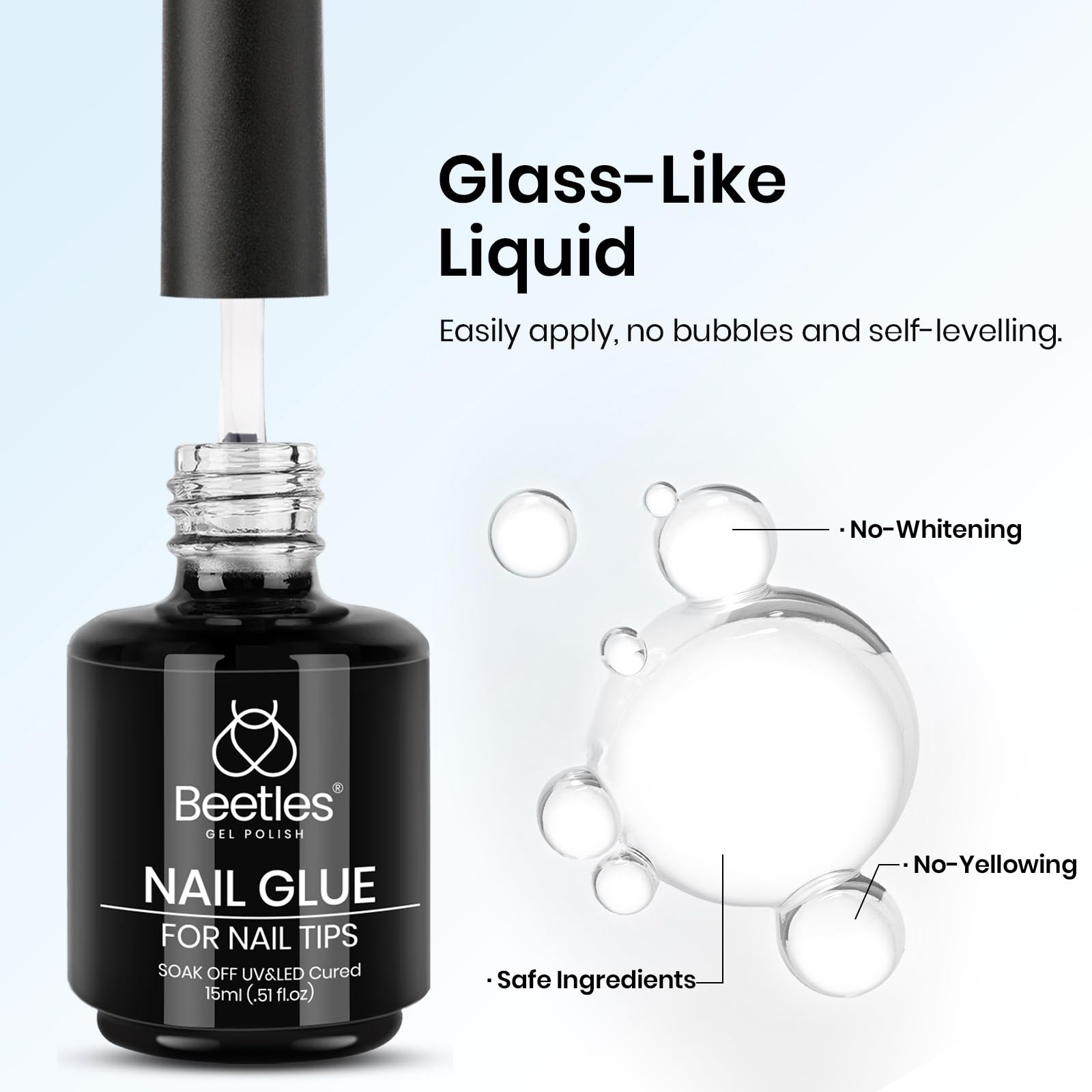 Beetles Gel Polish 9 In 1 Gel Nail Glue for Clear Acrylic Nail Tips 2
