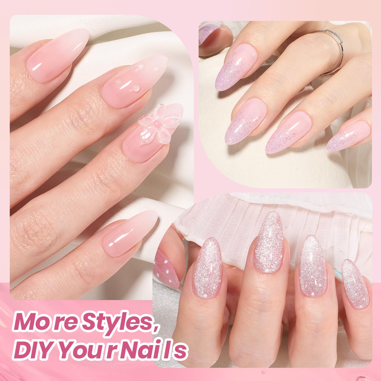 Beetles Gel Nail Starter Kit Sheer Daylight With UV Light 20 Color
