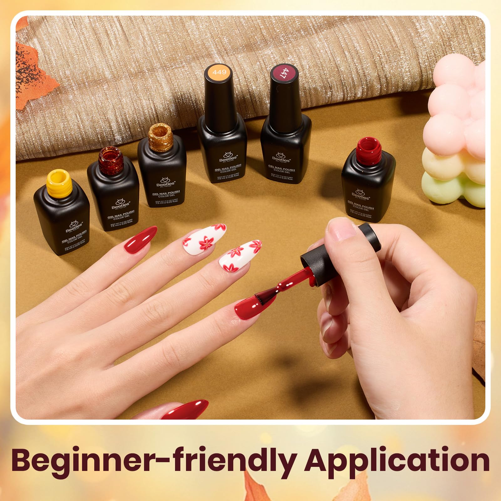 Golden Blessing - 6 Colors Fall Gel Nail Polish Set Kit