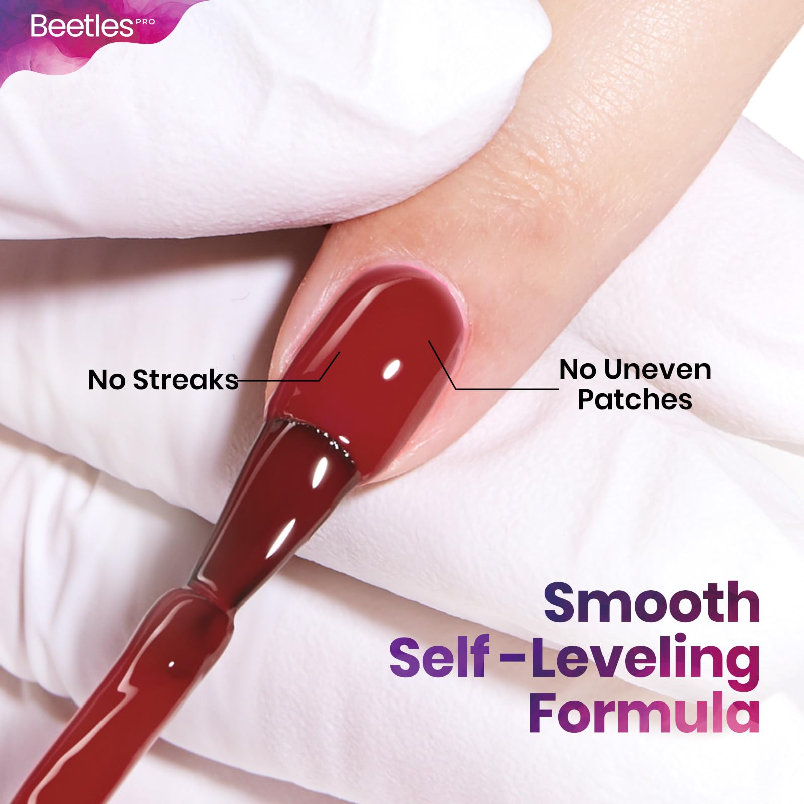 Beetles Pro Red Gel Polish Not Your Type Bright Red 20ML