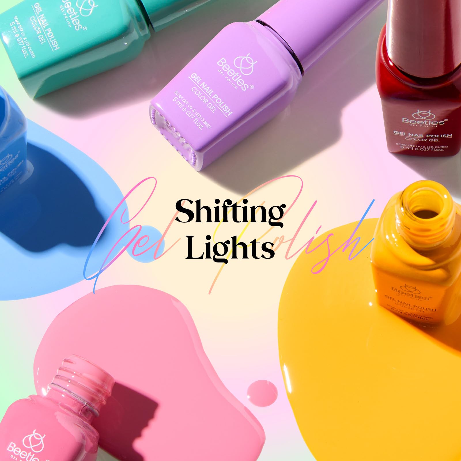 Beetles Gel Nail Starter Kit Shifting Lights 36 Colors Mani Set