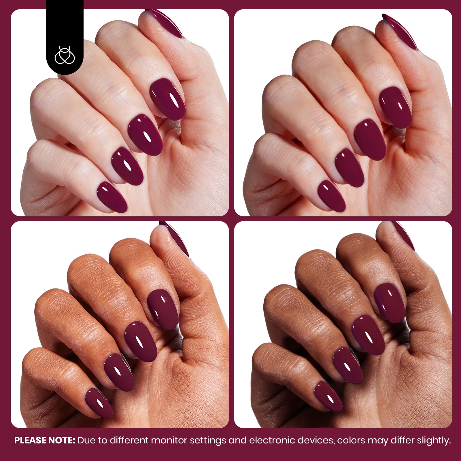 Hema - Free Modern Berry Nails - 15ML Fall Salon-Quality Burgundy Red Gel Nail Polish