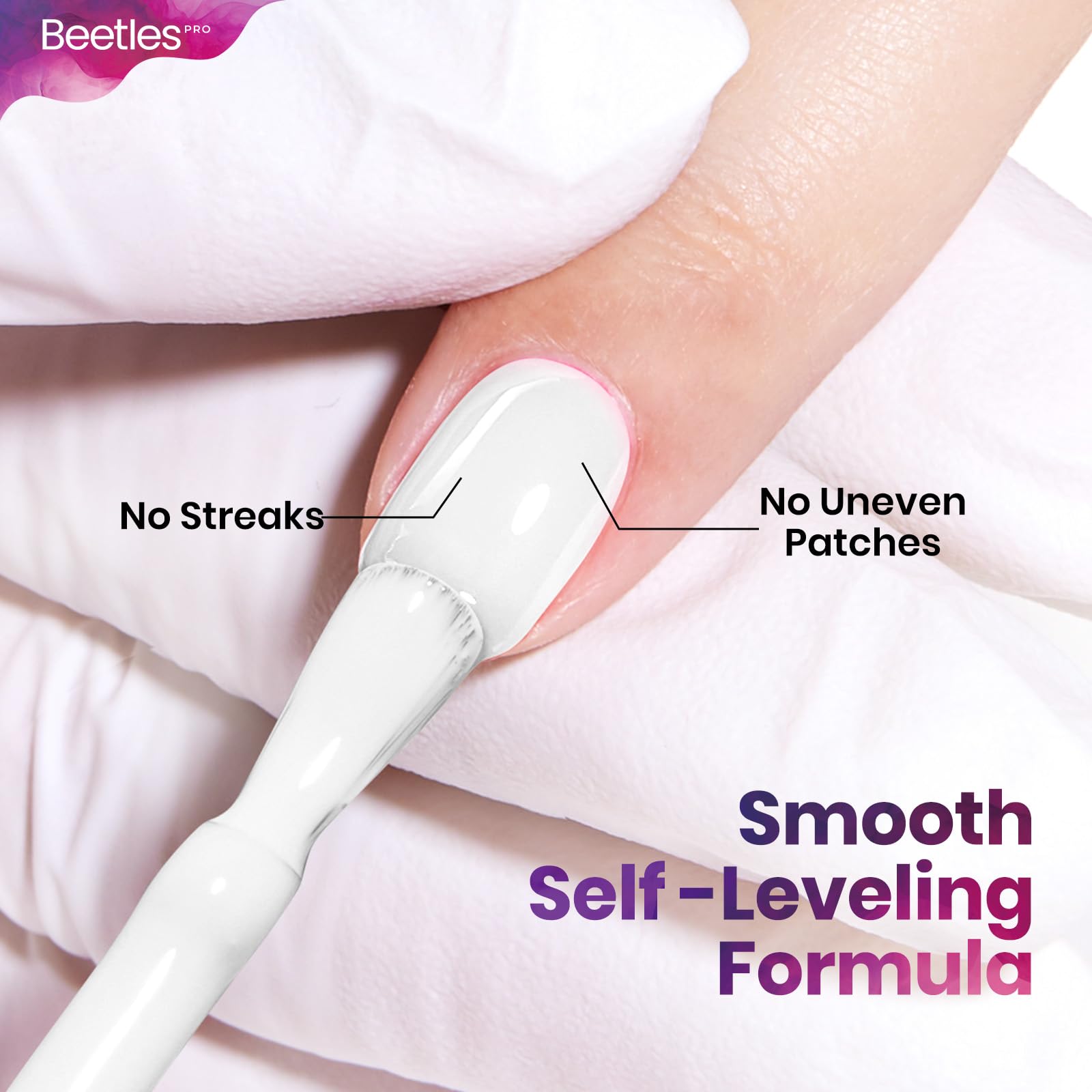 Beetles Pro White Gel Polish - Craving Calm French White Color 20ML Gel Polish