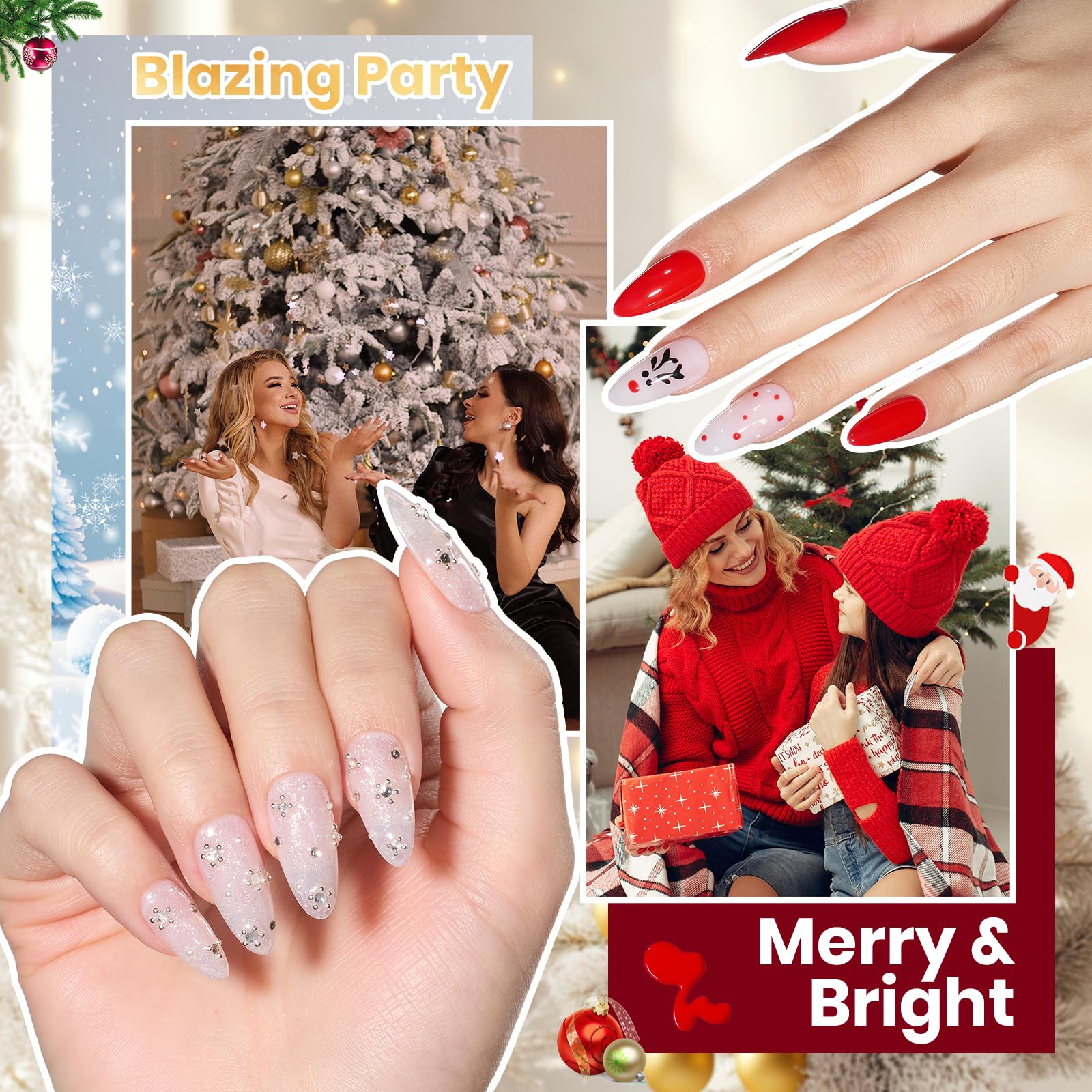 Beetles 82 Pcs Gel Nail Polish Kit with U V Ligh - 55 Color Gel Nail Kit Christmas Gifts