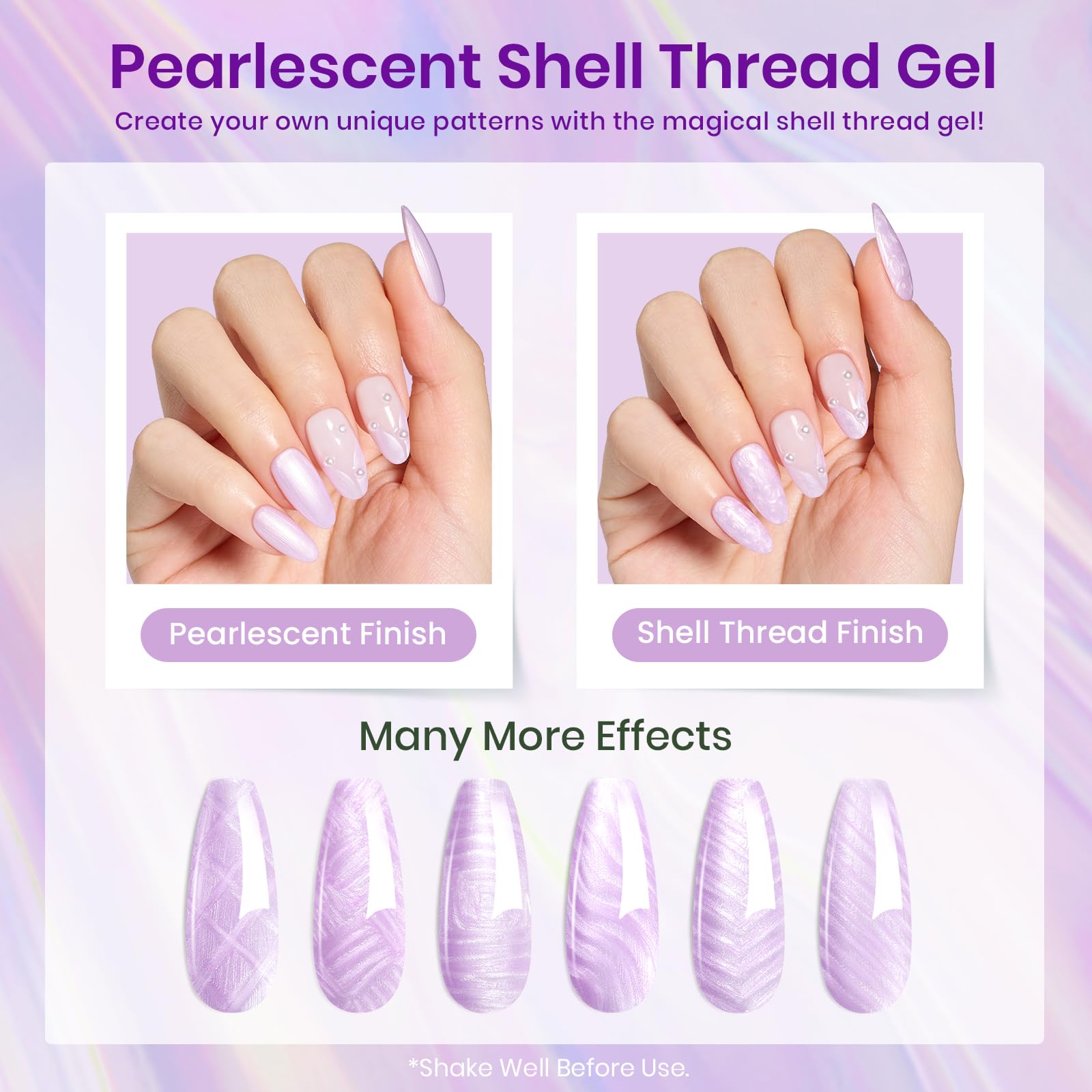 Moonlight Whimsy -6 Colors Purple Glitter Shimmer Jelly Spring Set