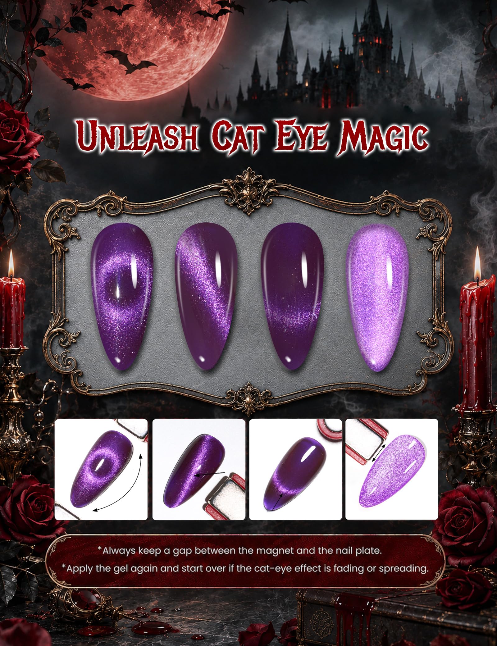 Bloody Glam- Beetles Halloween Box Vampiric Feast 6 Colors 34PCS Gel Nail Polish Kit 2026 Limited Edition Gift Box
