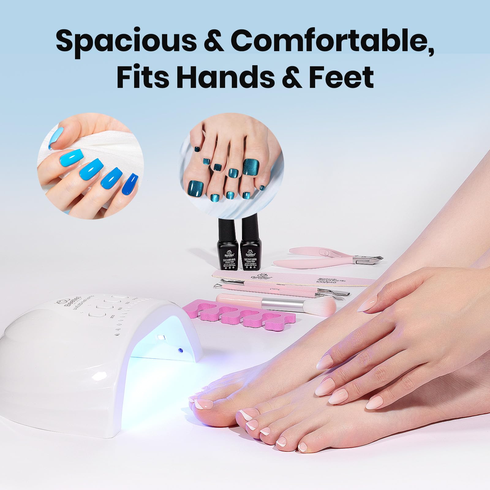Beetles UV Nail Lamp - LED Nail Lamp with 3 Timer 30/60/120s UV Light