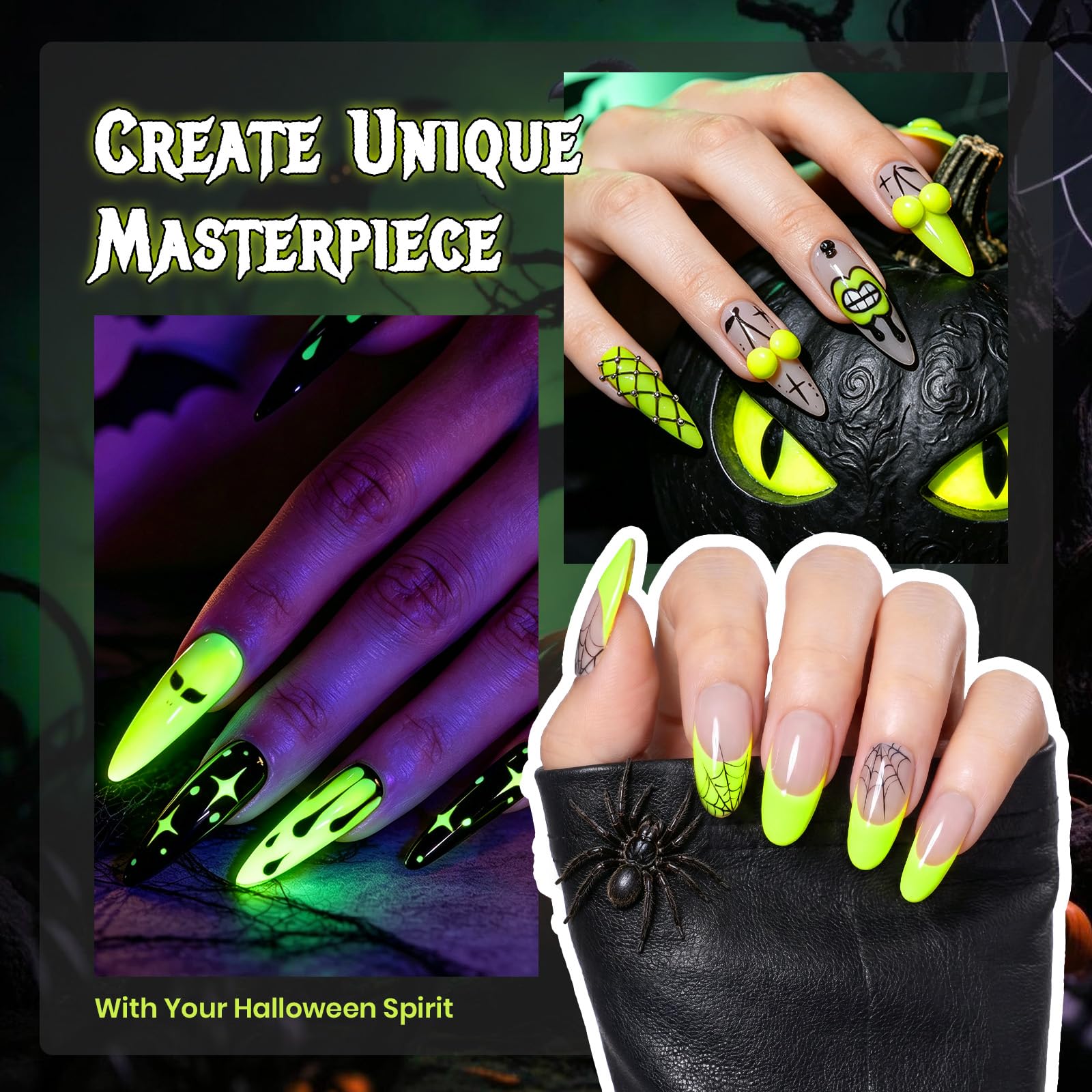 Lemon Jack-O-Beetles Halloween Glow In The Dark Gel Nail Polish 15ML Lemon Yellow 2026 Limited Edition