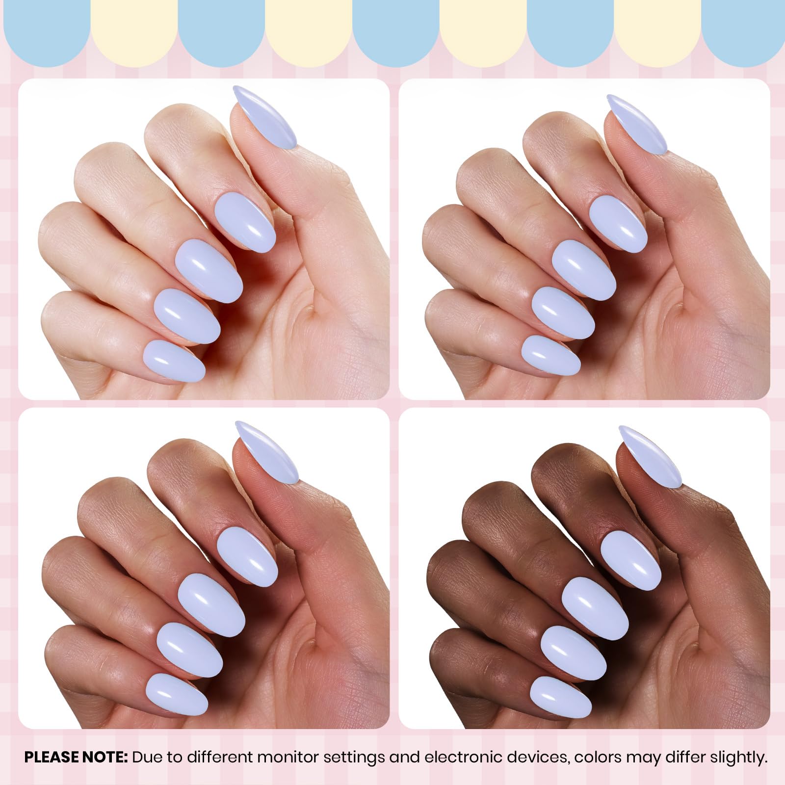 Beetles Blue Gel Nail Polish - Blueberry Smoothie Pastel Blue Gel Polish