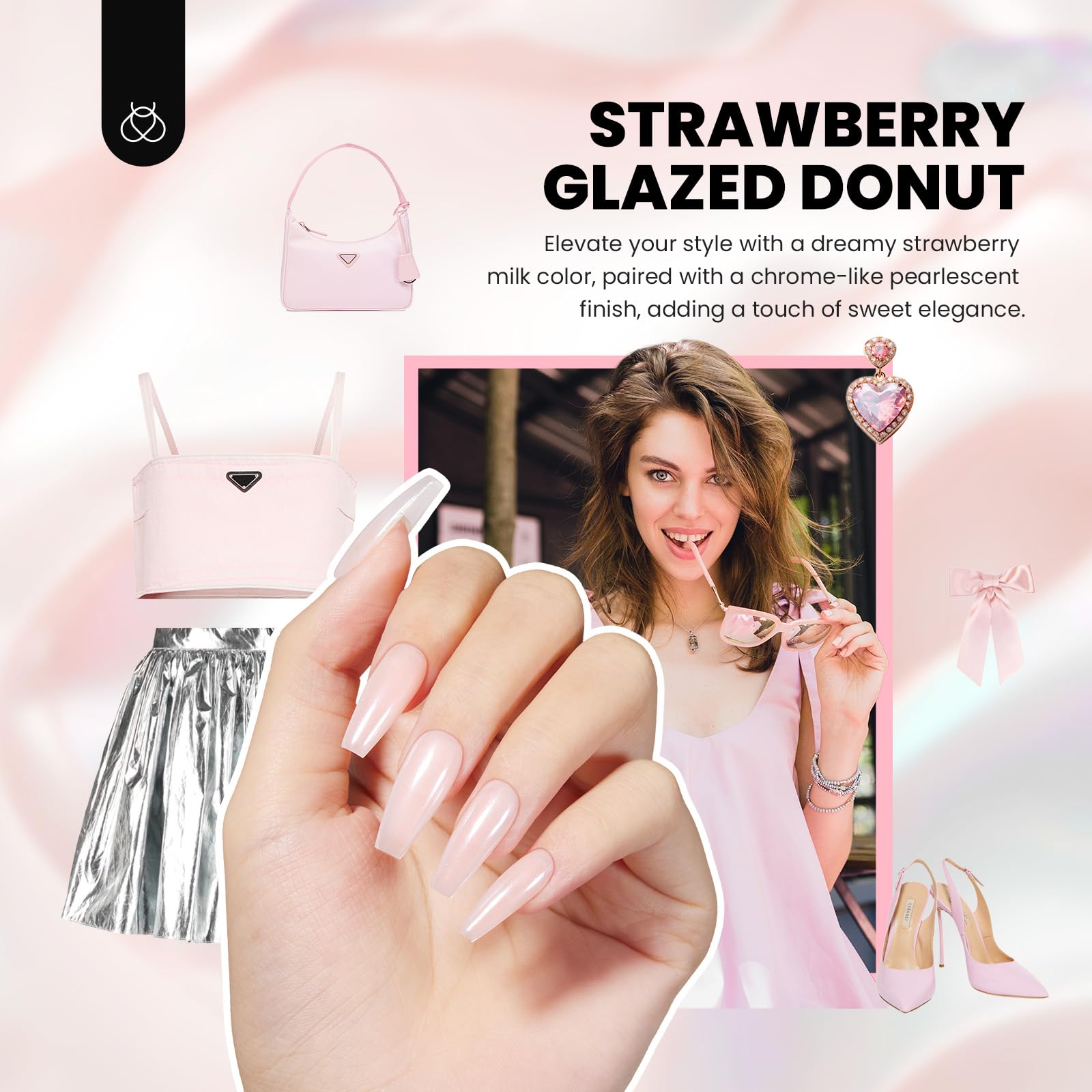 Nude Gel Polish|7.5ml Beetles White Chrome Nail Powder Gel Polish Glitter
