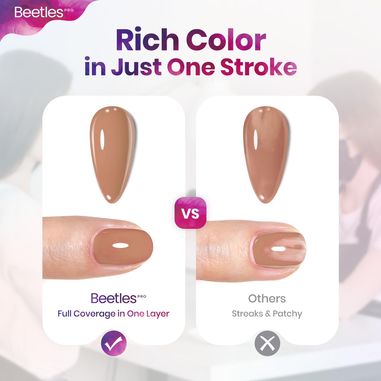 Beetles Pro Nude Gel Polish Let It Be 1 Pcs 20ml Nude Brown Neutral Gel Polish