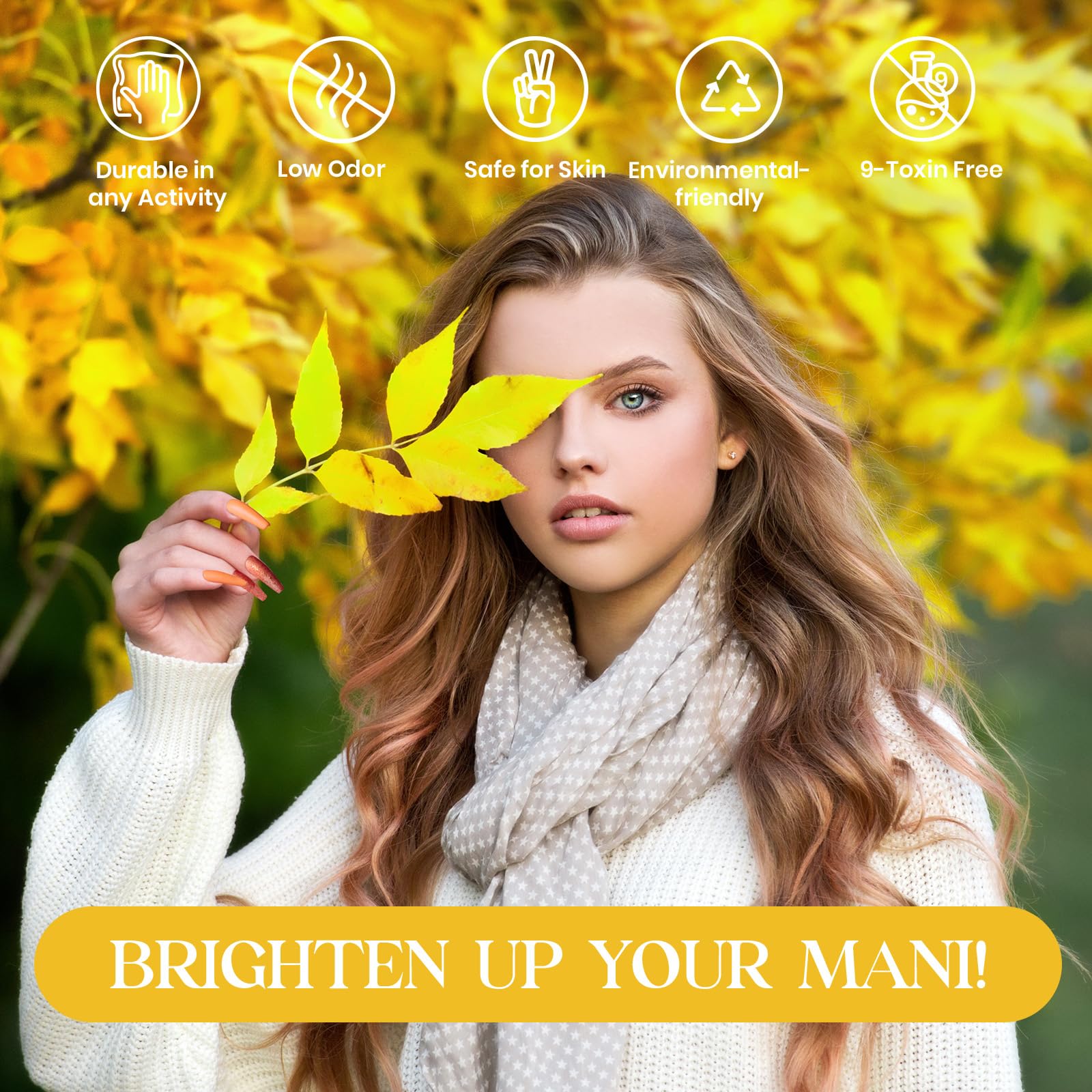 Golden Season - 6 Colors Fall Glitter Gel Nail Polish Set