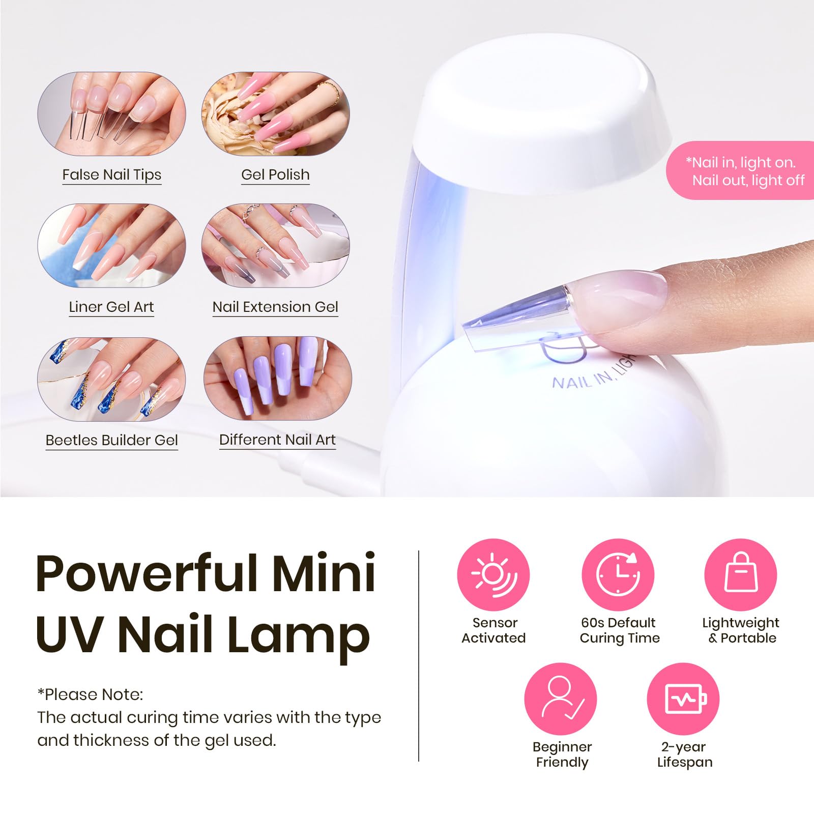 Beetles Tipex Instant Apex Nail Tips Kit - Coffin Long 224Pcs 16 Sizes