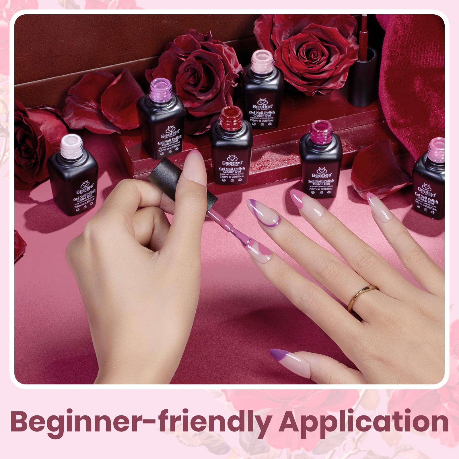 Rose Petals - 6 Colors Purple Gel Nail Polish Set