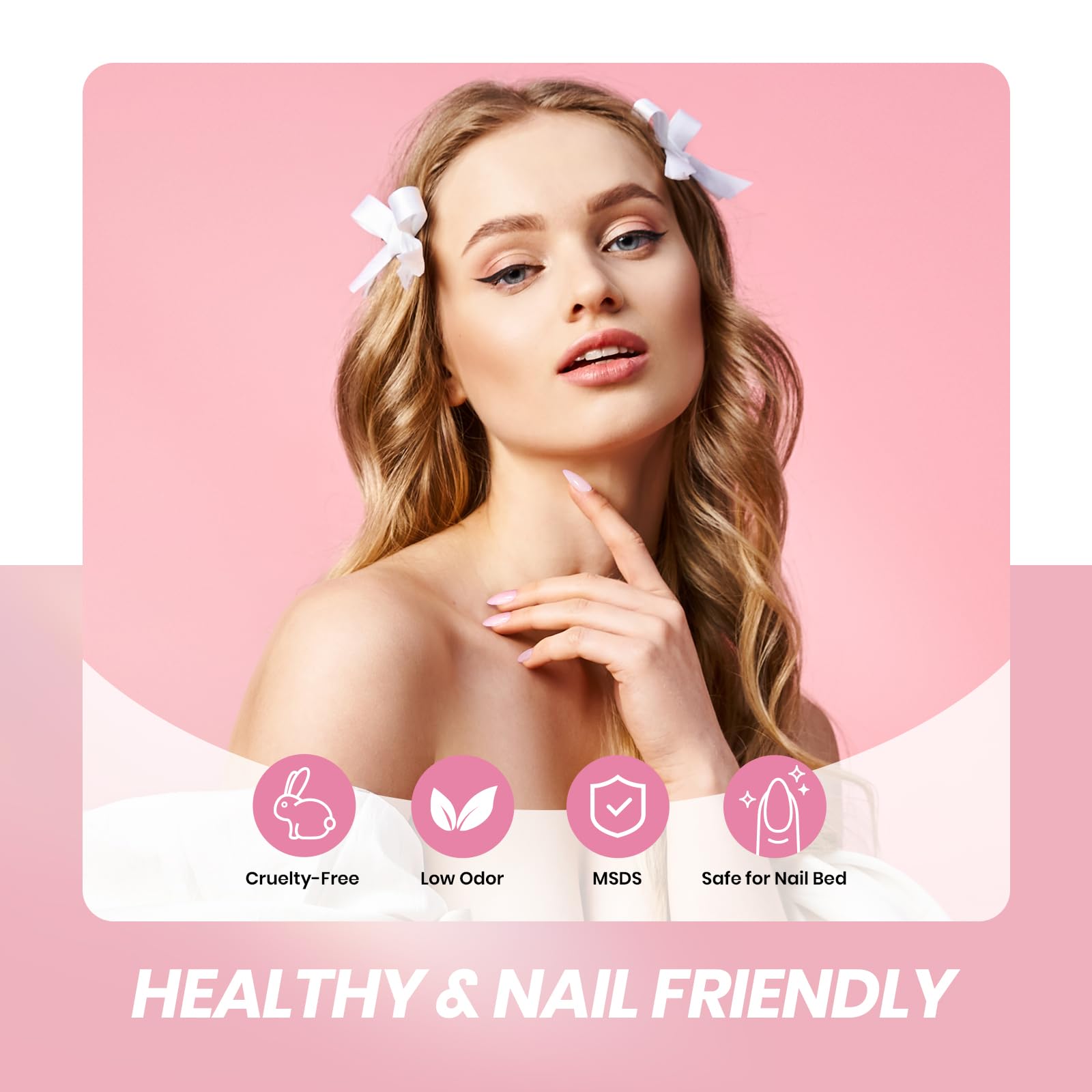 6 Colors Gel Polish Kit Summer Nails Pink Glitter Gel Polish Set Sheer Jelly Pink Glitter