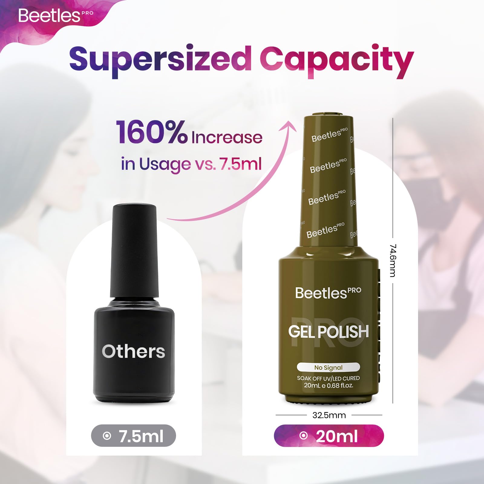 Beetles Pro Green Gel Polish - No Signal, Sage Olive Green Color 20ML Gel Polish