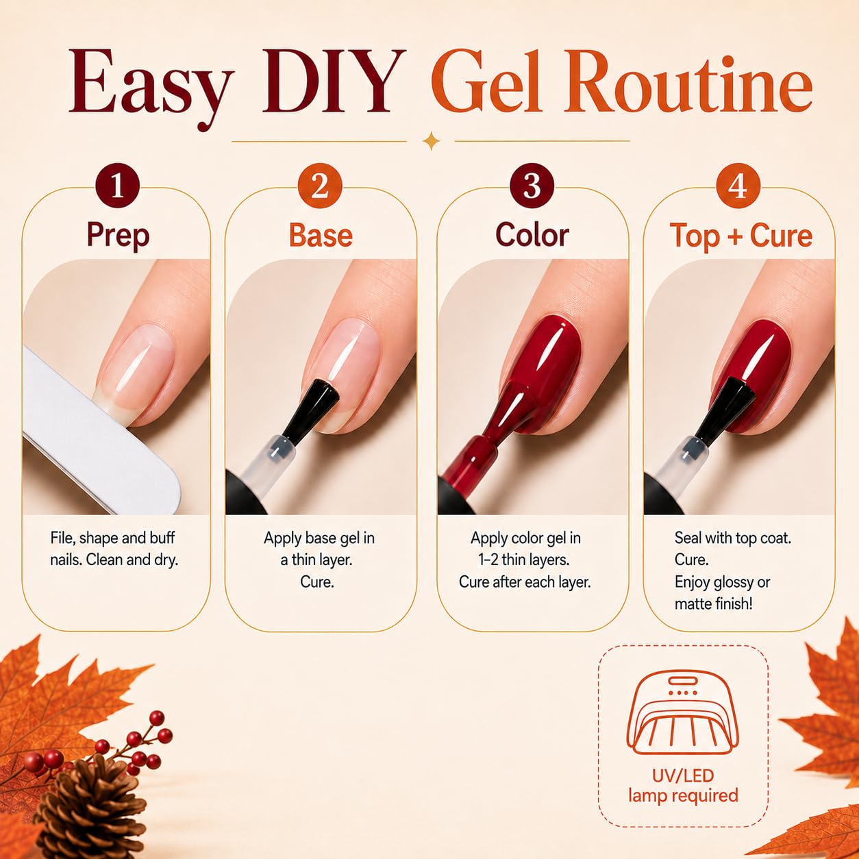 Beetles Fall Story Gel Nail Polish Set 20 Colors Fall Nail Designs