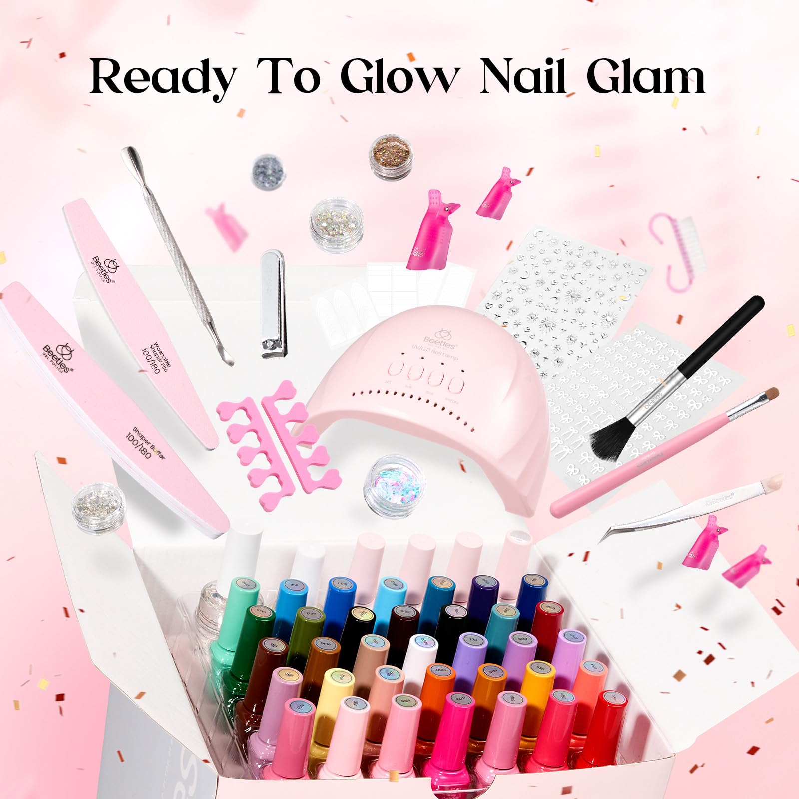 Beetles Gel Nail Starter Kit Mood Mosaic 35 Colors Mani Set