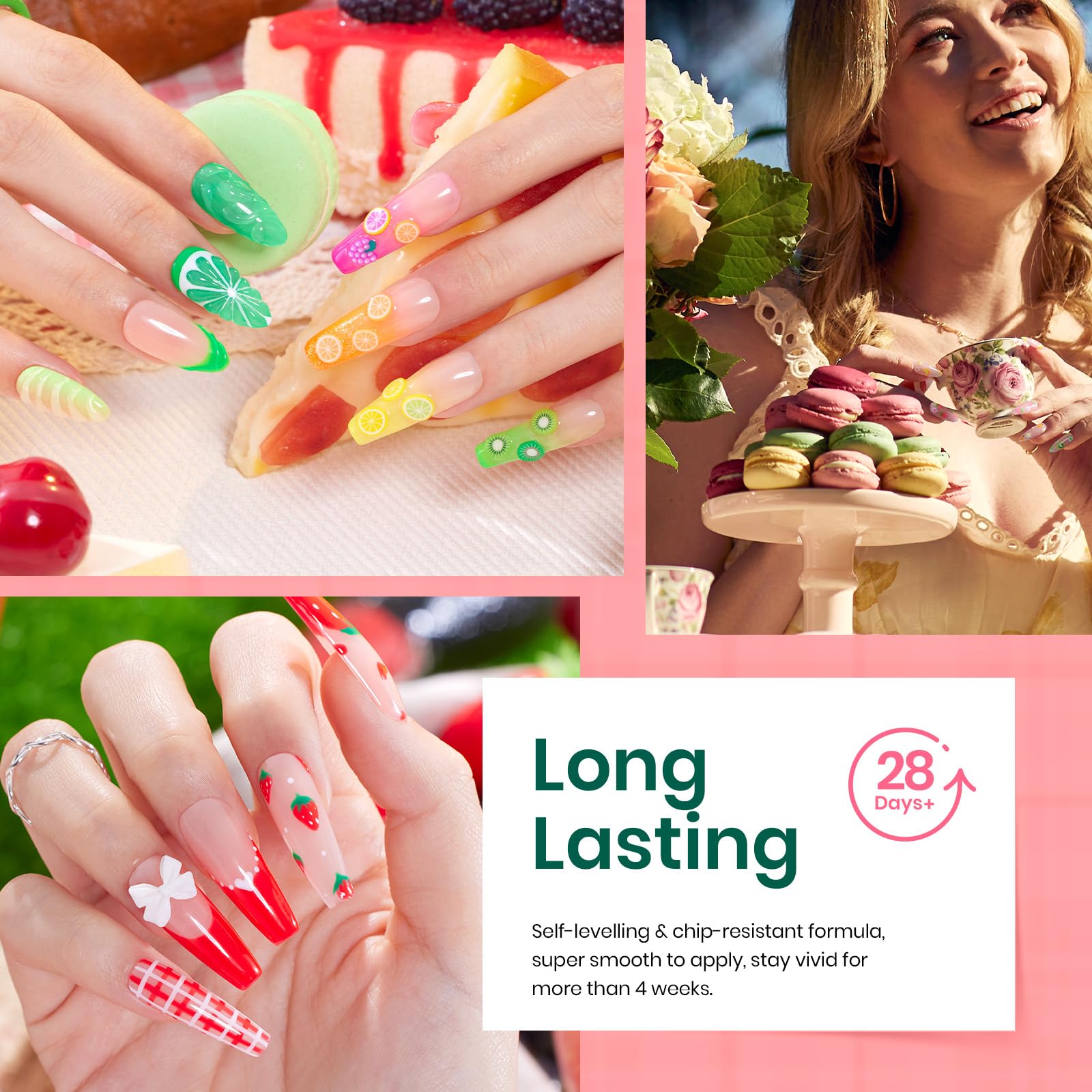 Picnic Party | 36 Nail Pastel Glitter Gel Polish Colors