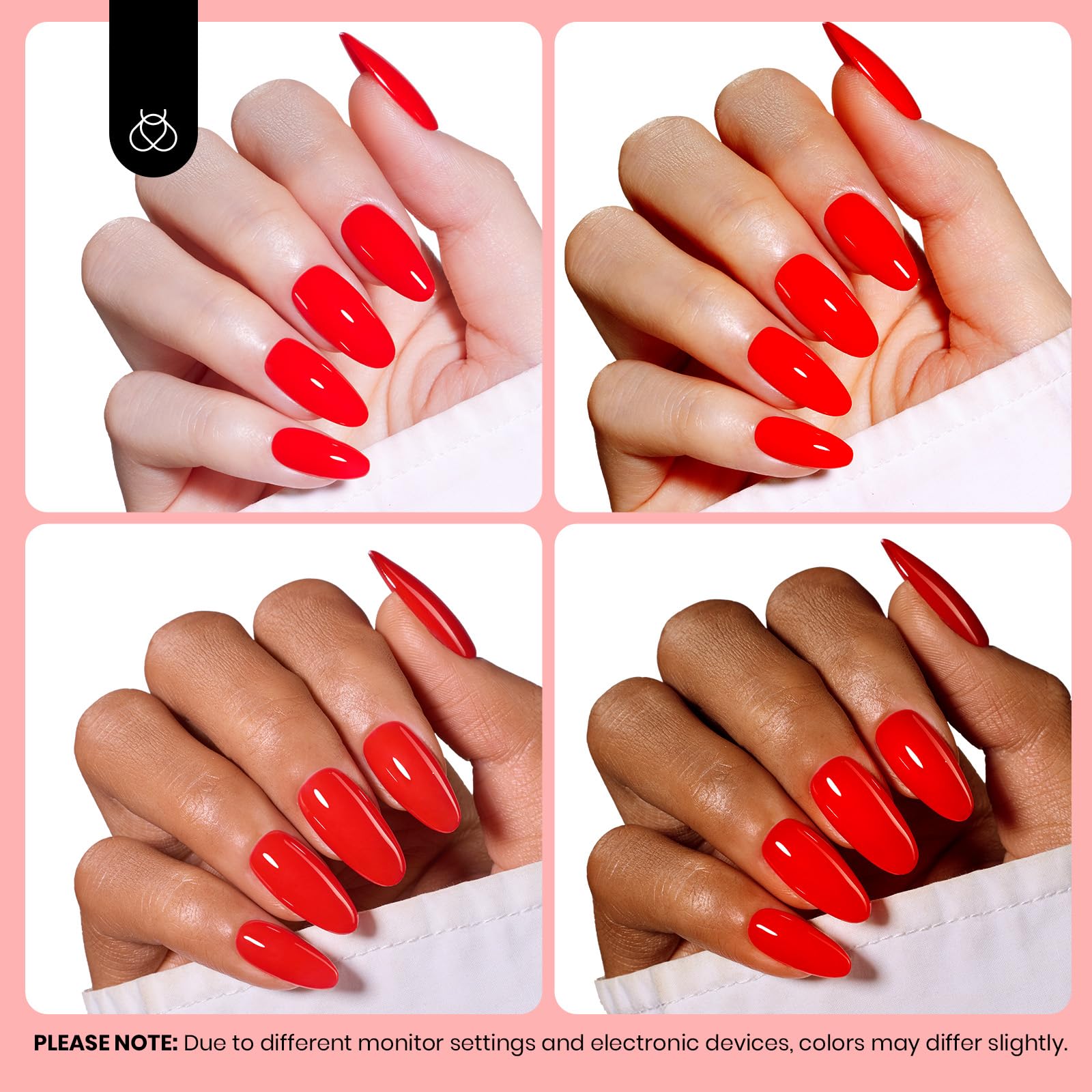 Beetles Gel Polish Heatwave - 15ml Classic Bright Red Nail Set