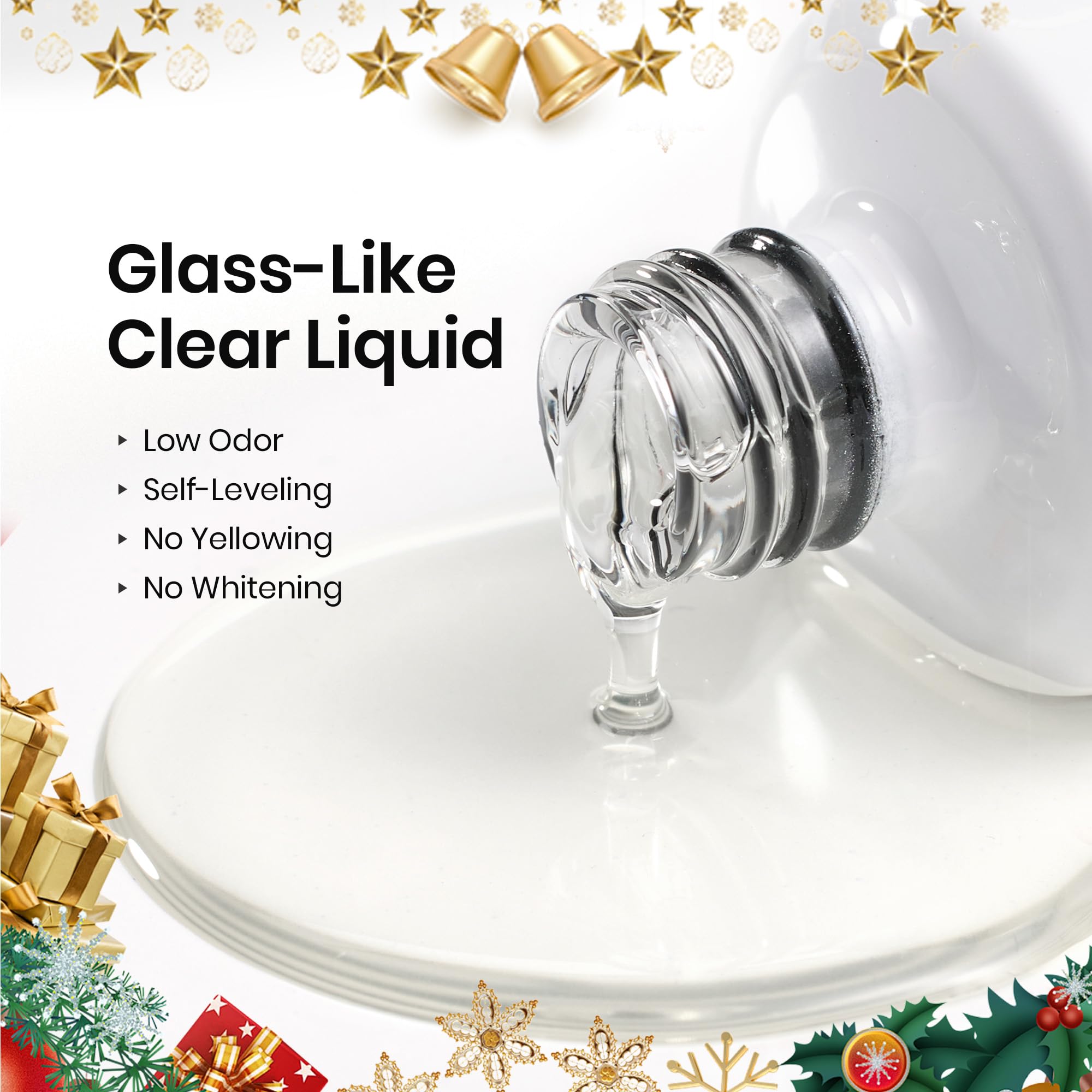 Beetles Christmas Limited Gel Top Set - 2Pcs 15ml Top Coat Gel Nail Polish