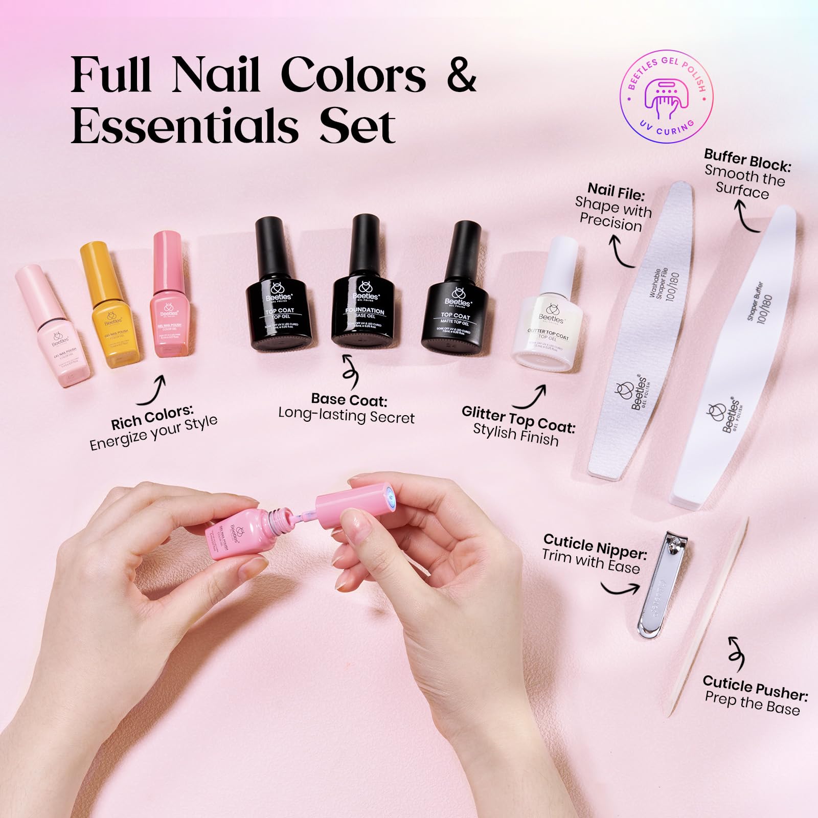 Seasons Impressions Color Bottle Gel - 25 Colors One Color One Print Gel Nail Polish Set