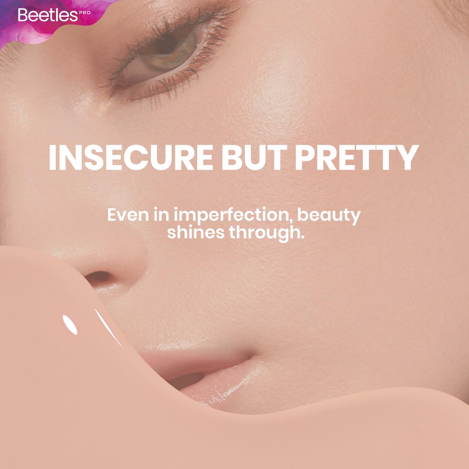 Beetles Pro Nude Gel Nail Polish -Spring Nails  Insecure but Pretty，HEMA Free & TPO Free, 15ml Milky Nude Color Gel Polish