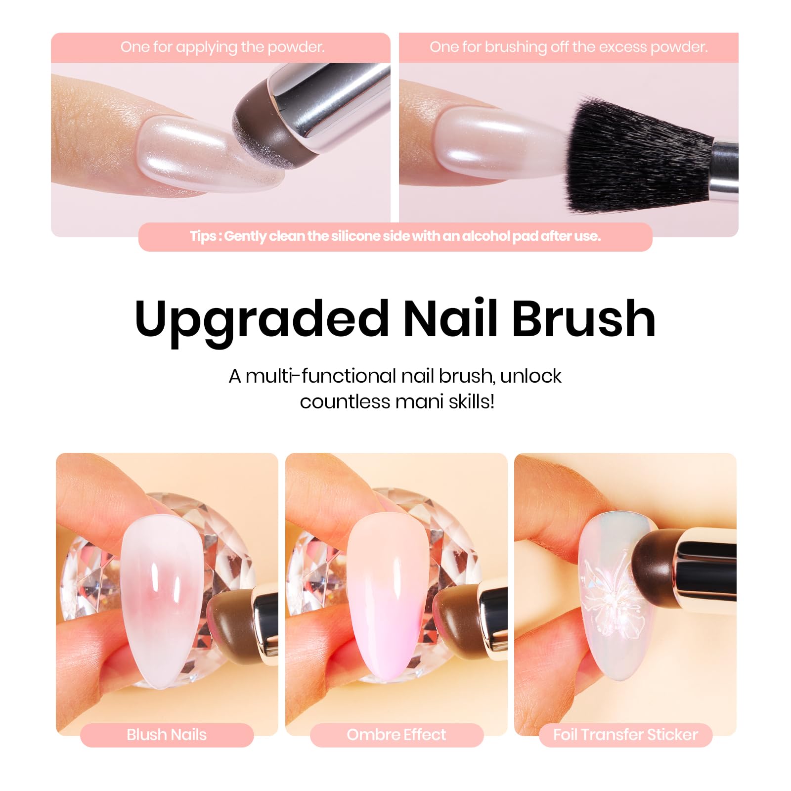 Nude Gel Polish|7.5ml Beetles White Chrome Nail Powder Gel Polish Glitter