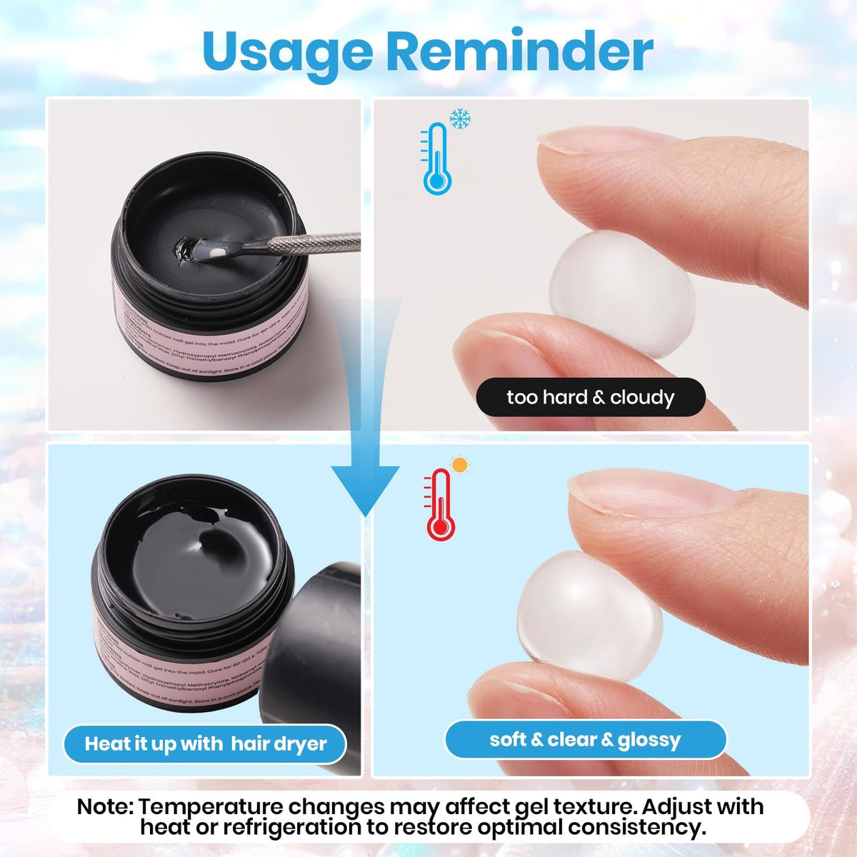 Beetles 3D Gel Nail Art & 3D Mold 1.06 oz Pearl White with Sculpting Pen