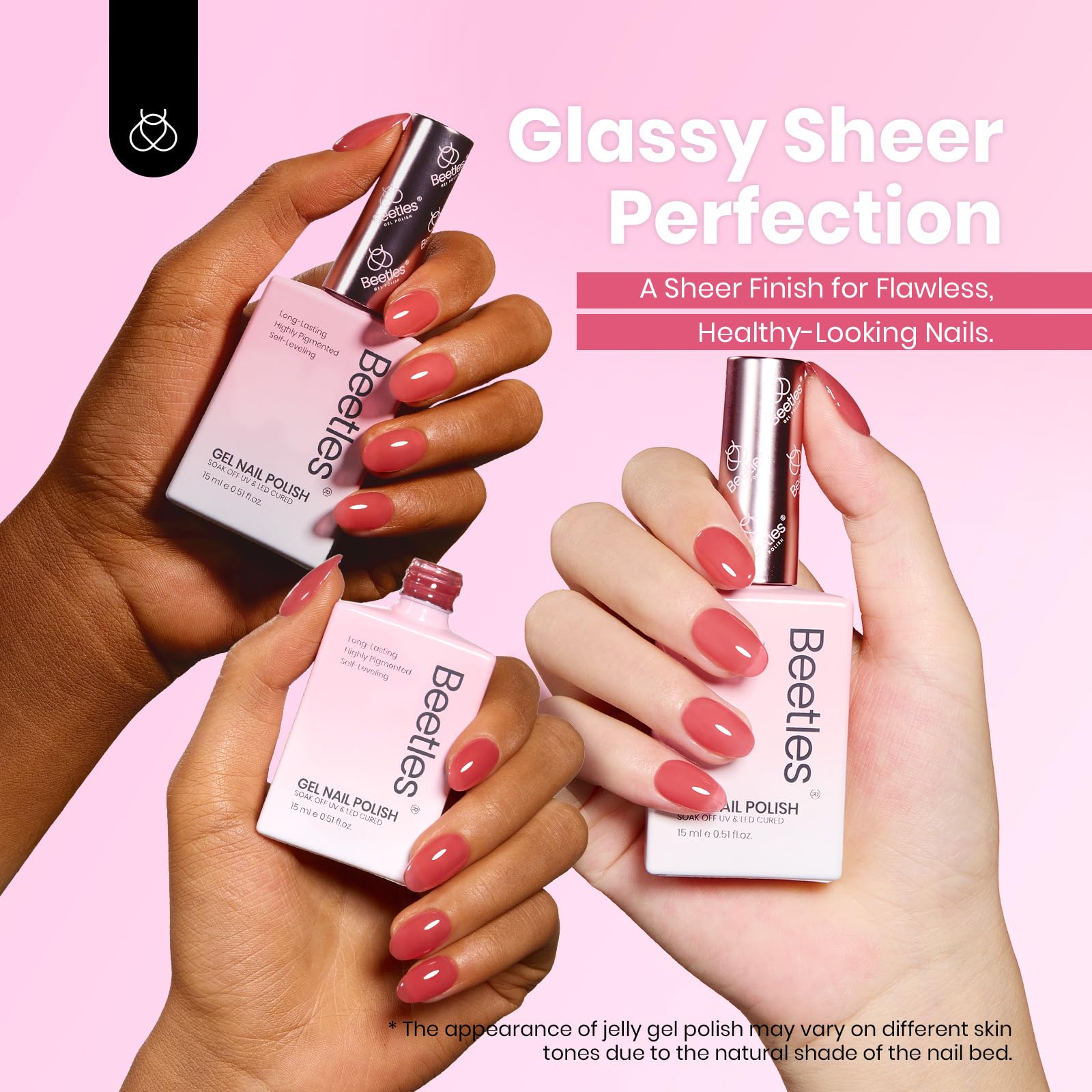 Hema-free Peachy Cream | Colorful Bottle 6 Color Each 15ml Gel