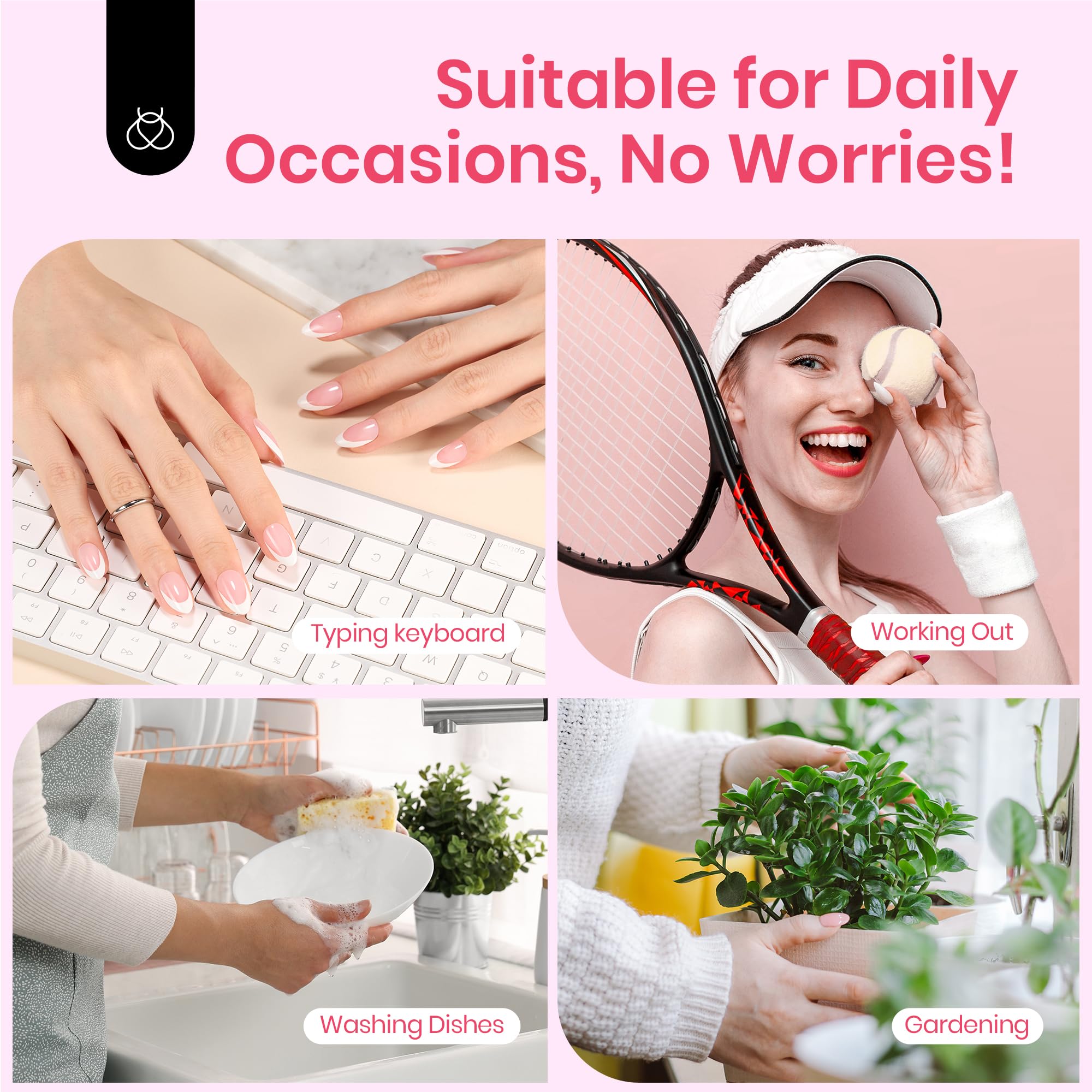 White French Gel Nail Kit  Plus-Lite Kit Tip 150Pcs