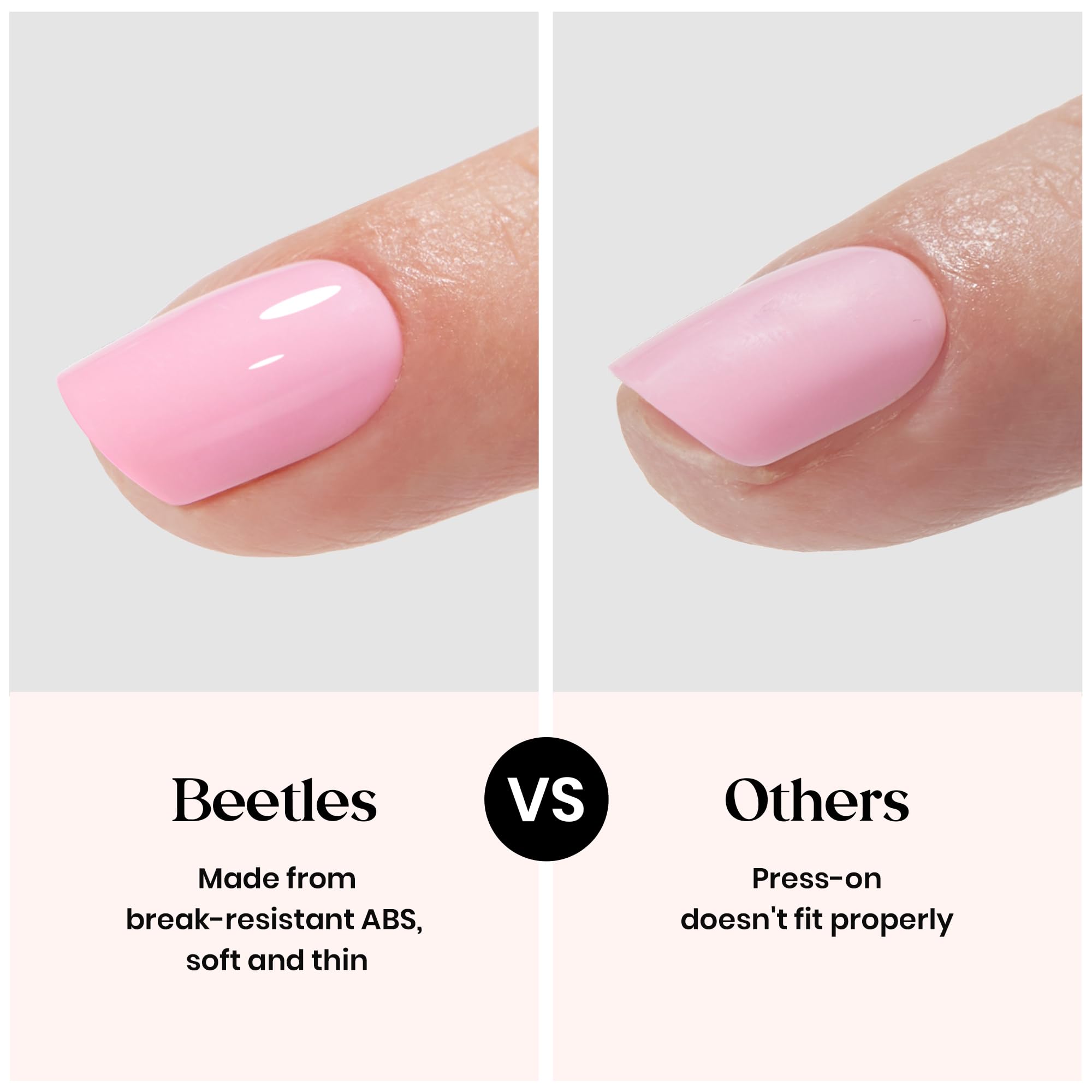 Beetles Press On Nails Kit - Caramel Drift | 360Pcs 12 Colors Short Square Press On Nails