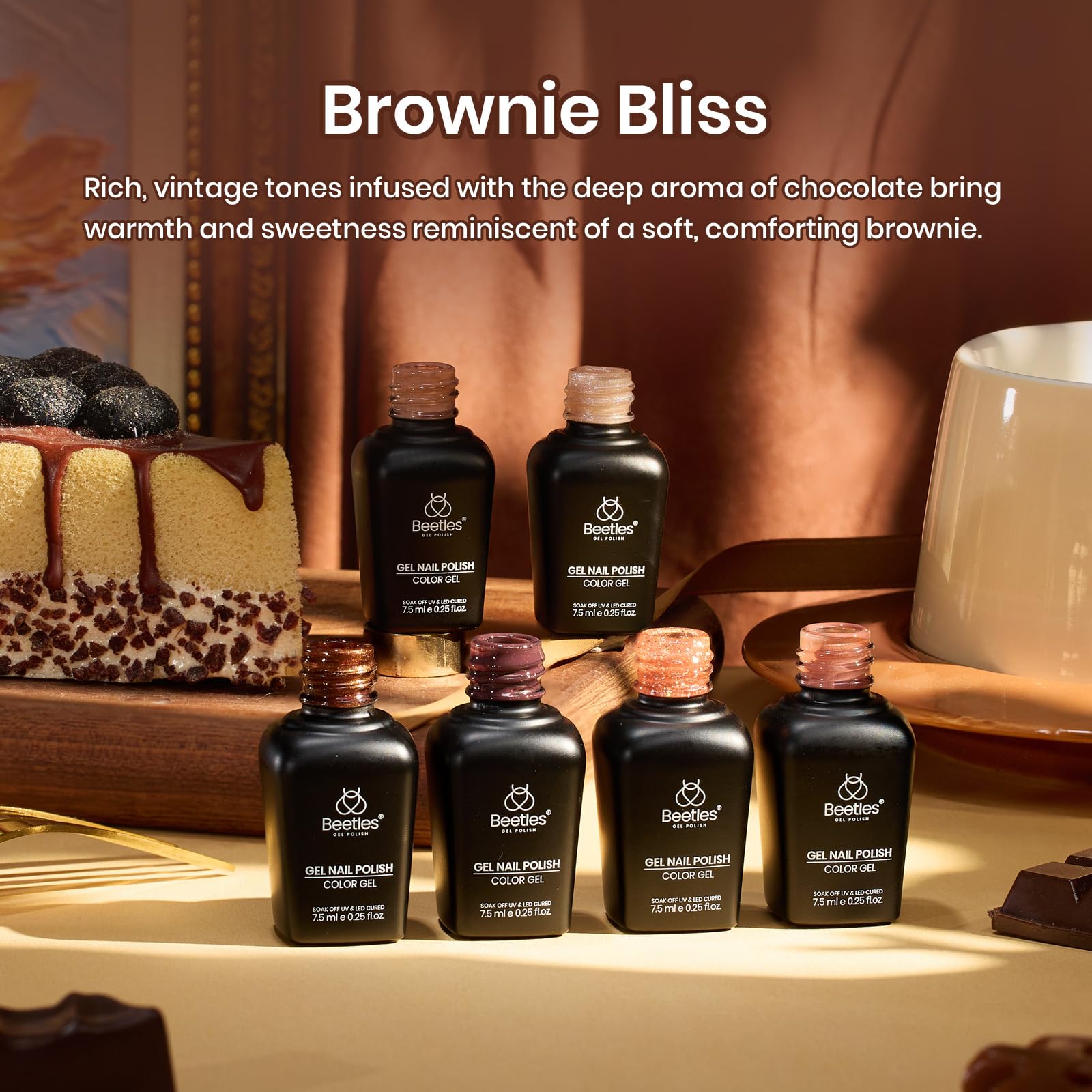 Brownie Bliss - 6 Colors Gel Nail Polish Set
