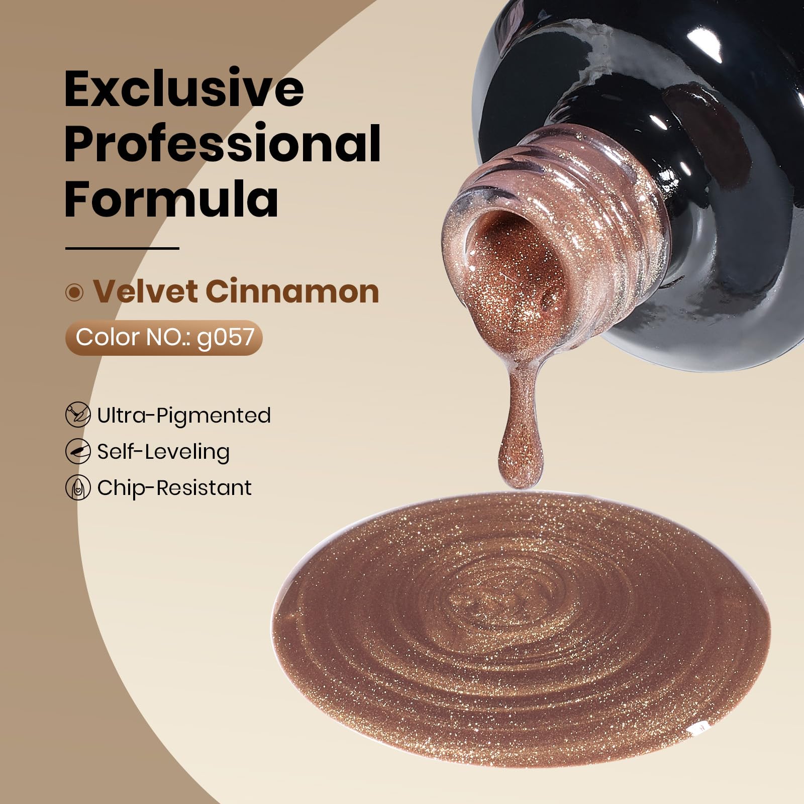 Velvet Cinnamon Cat Eye - 15ml Gel Polish Nail Colors