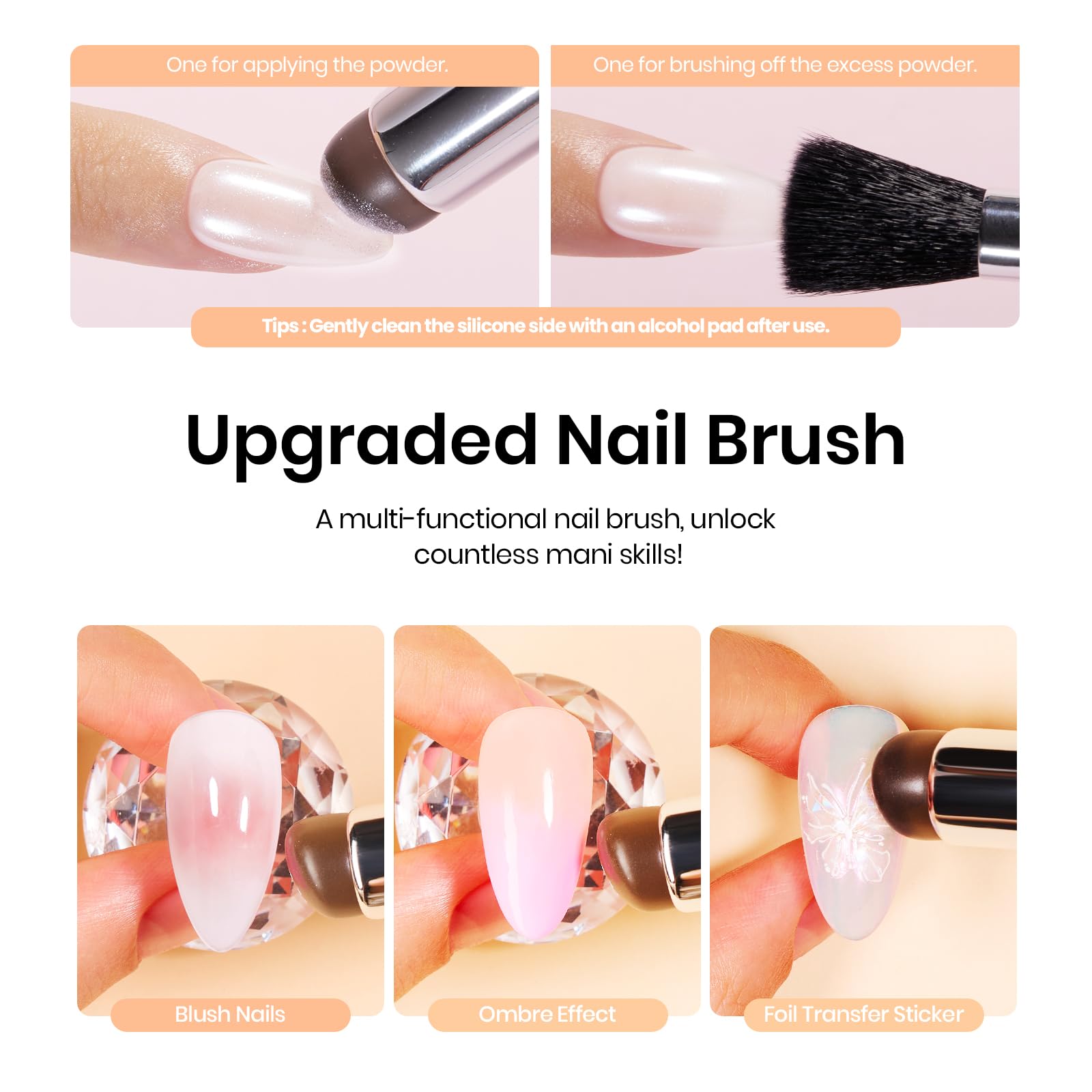 Milky White Gel Polish|7.5ml Beetles White Chrome Nail Powder Gel Polish Glitter